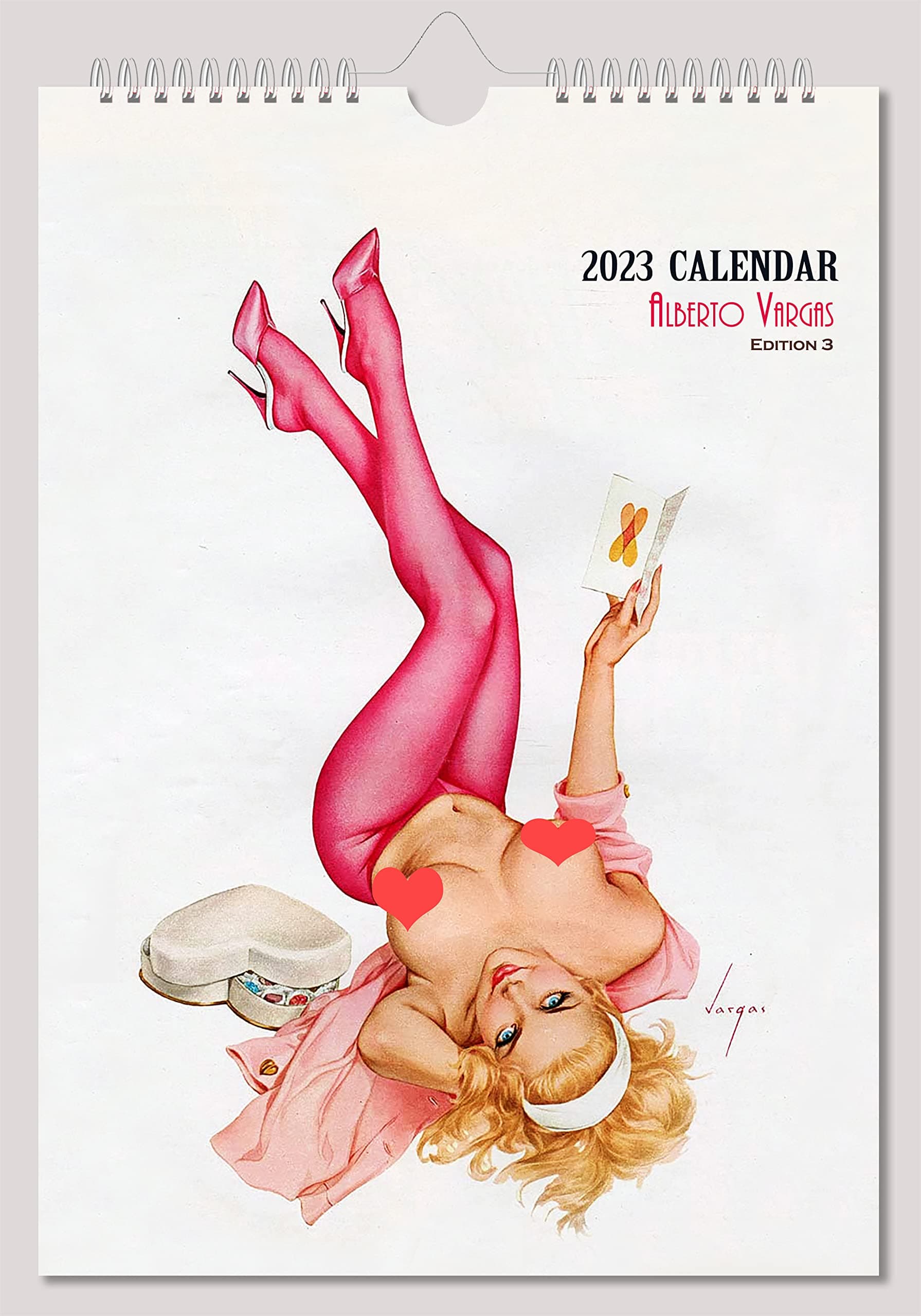 Alberto Vargas Edit 3 Wall Calendar 2023 Pin Up Glam Girl Retro Vintage A4 8"x11"