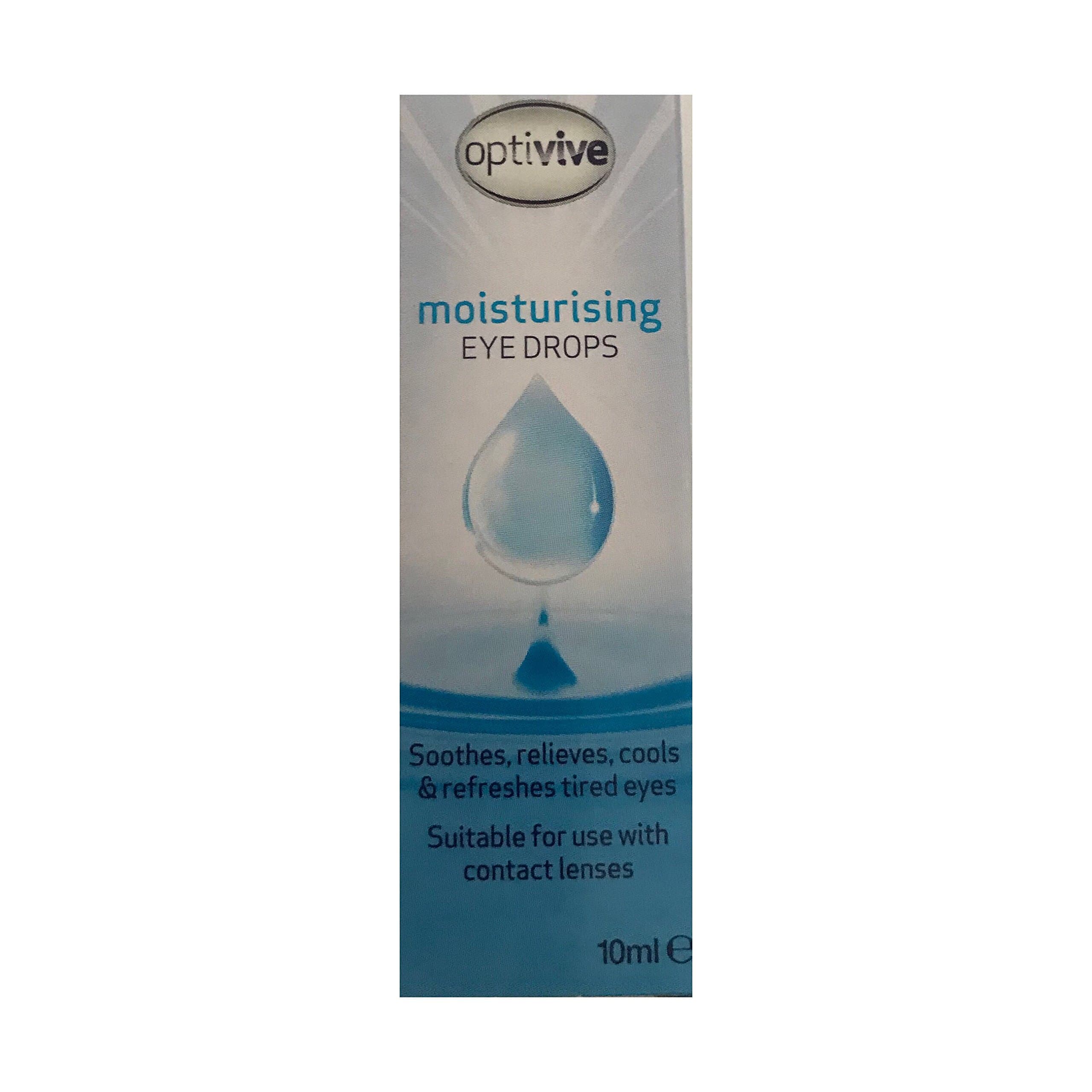 Optivive Moisturising Eye Drops 10ml Suitable For Use With Contact Lenses Soothes, relieves, cools & refreshers tired eyes