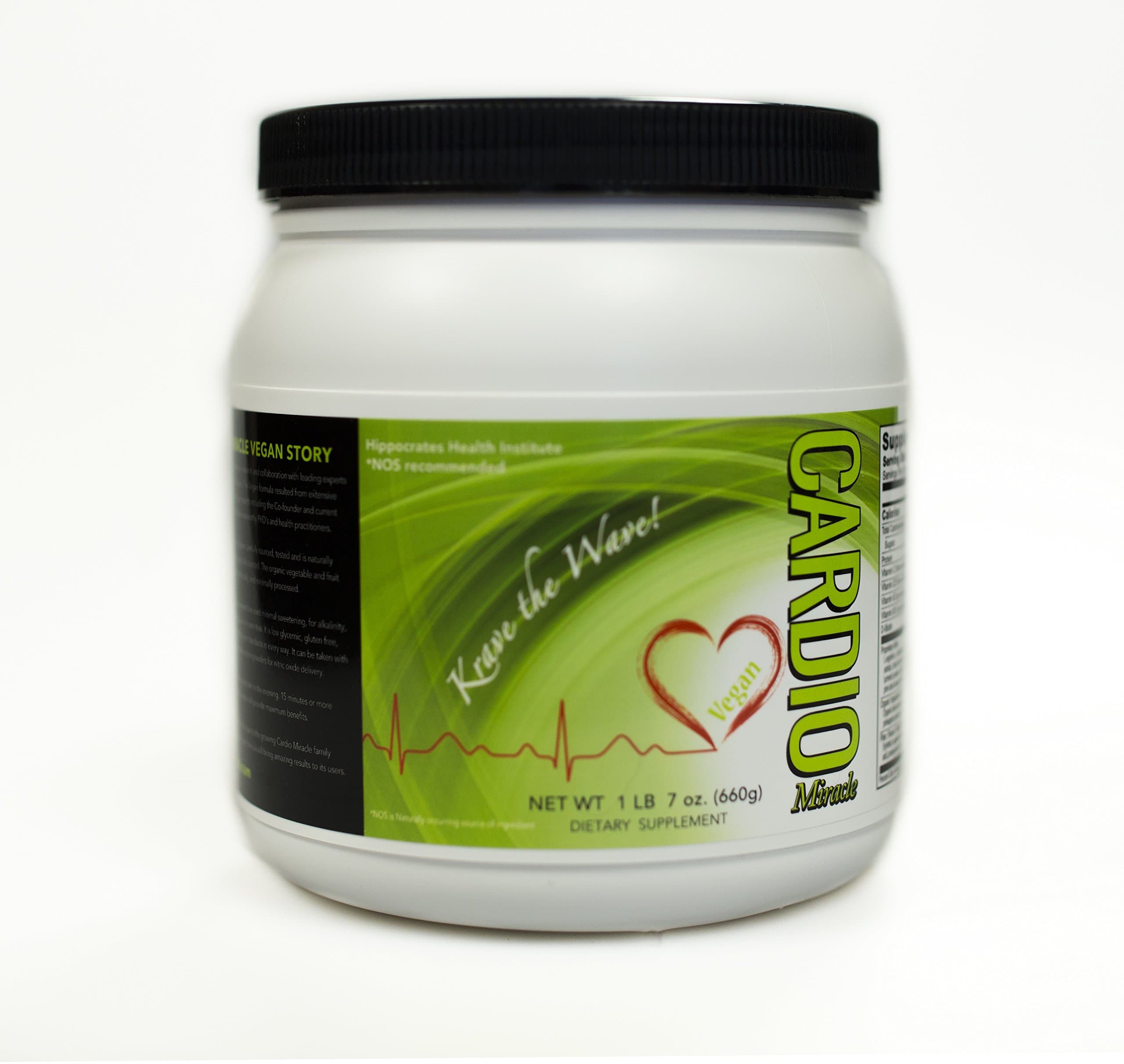 Cardio Miracle (TM) Vegan Nutritional Heart Healthy Vegan Drink Mix L-Arginine Drink Mix