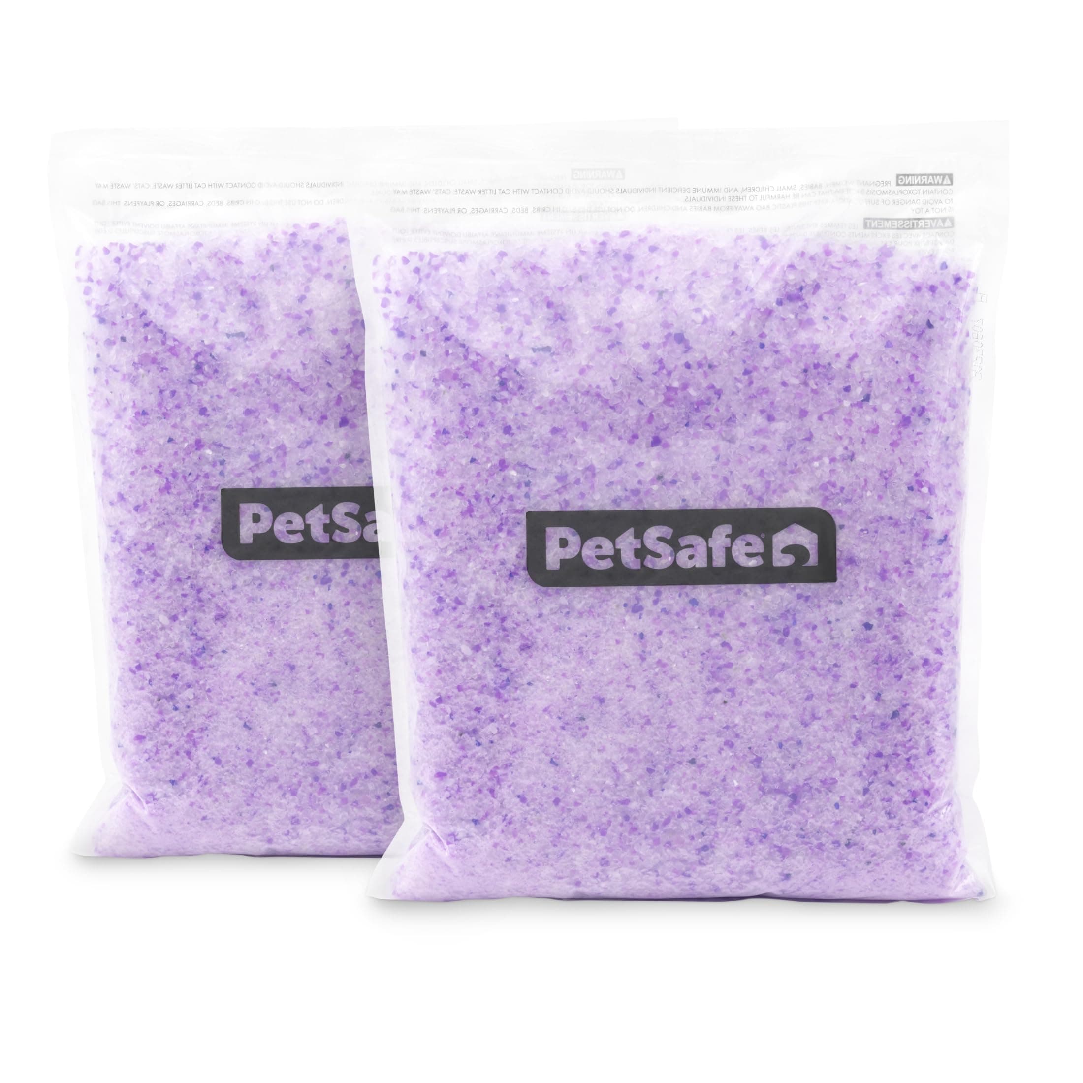 ScoopFree Premium Crystal Cat Litter - Outperforms Clay Litter - Refill Packs - Reusable Tray Compatible - Lavender Scent - 4.3 lb Bags - 2 Pack