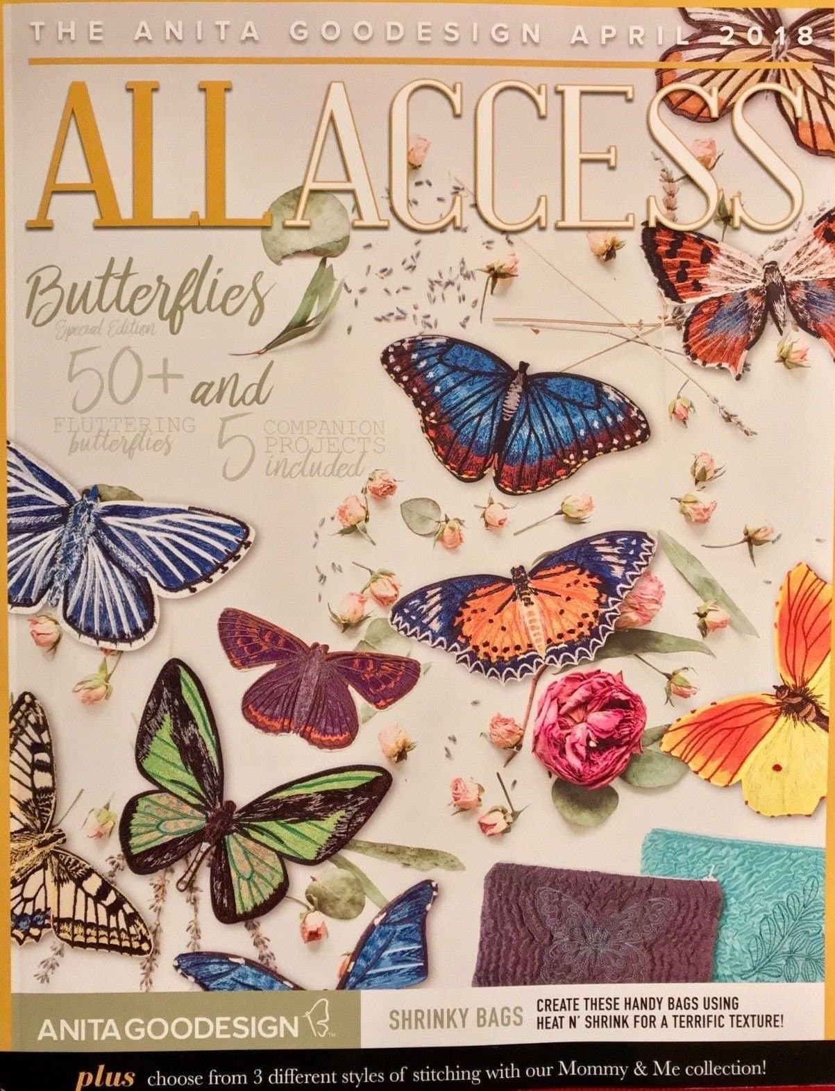 Anita Goodesign All Access VIP Club April 2018 Embroidery Machine Designs CD & Book