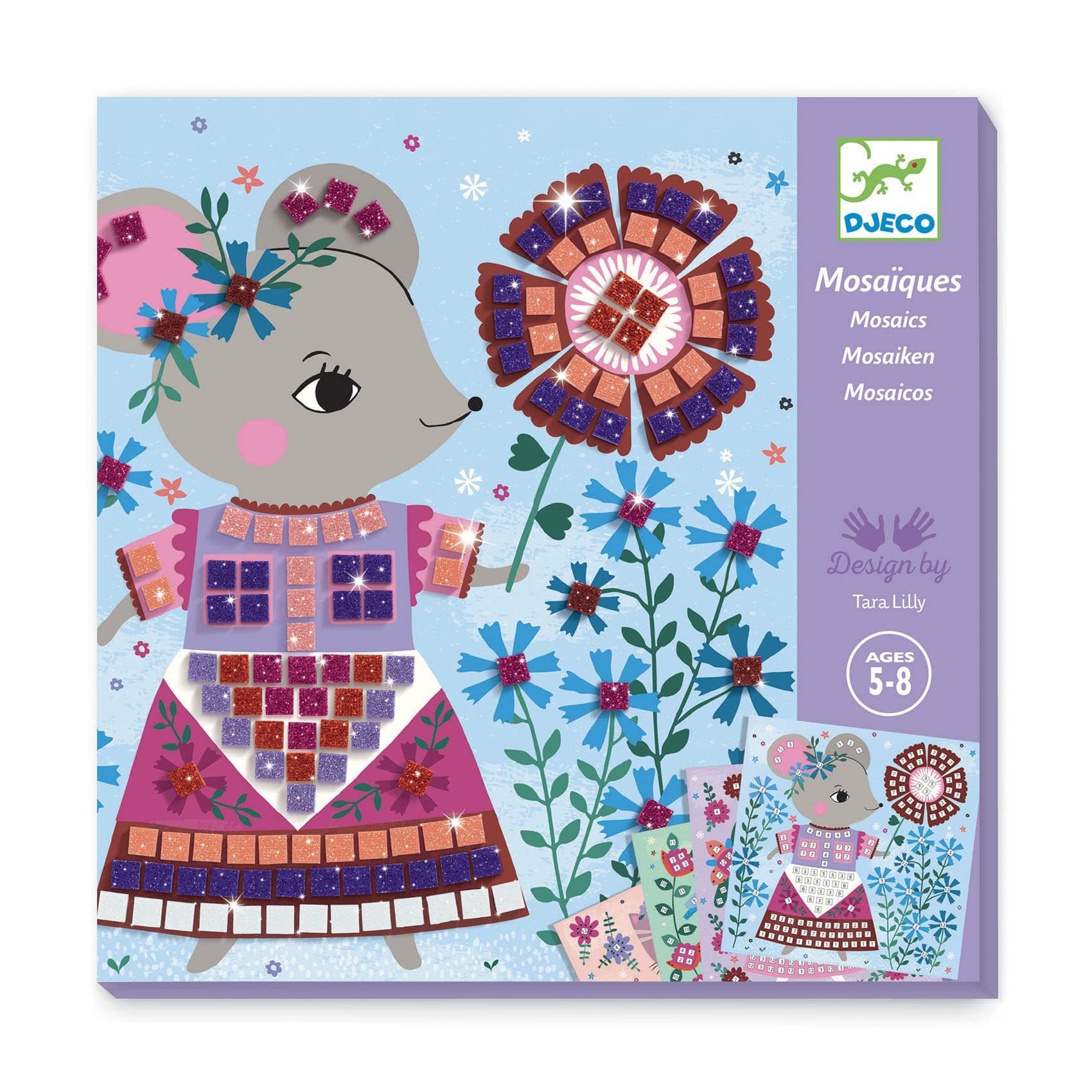 Lovely Pets Sticker Mosaic Craft Kit - Create Your Own Sparkling Pets for School or Gifts - Fun & Creative for Family & Friends, Boys & Girls, Educational Mosaic Art Craft Kit for Kids 5+