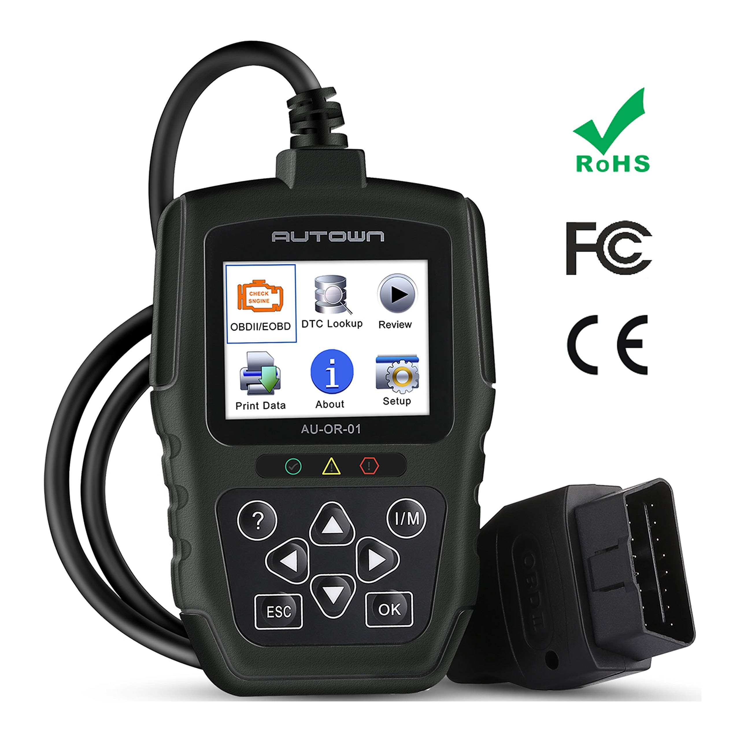 AUTOWN OBDII Universal Code Scanner and Diagnostic Tool with Automotive Fault Code Reader (CAN OBDII EOBD Scan Tool)
