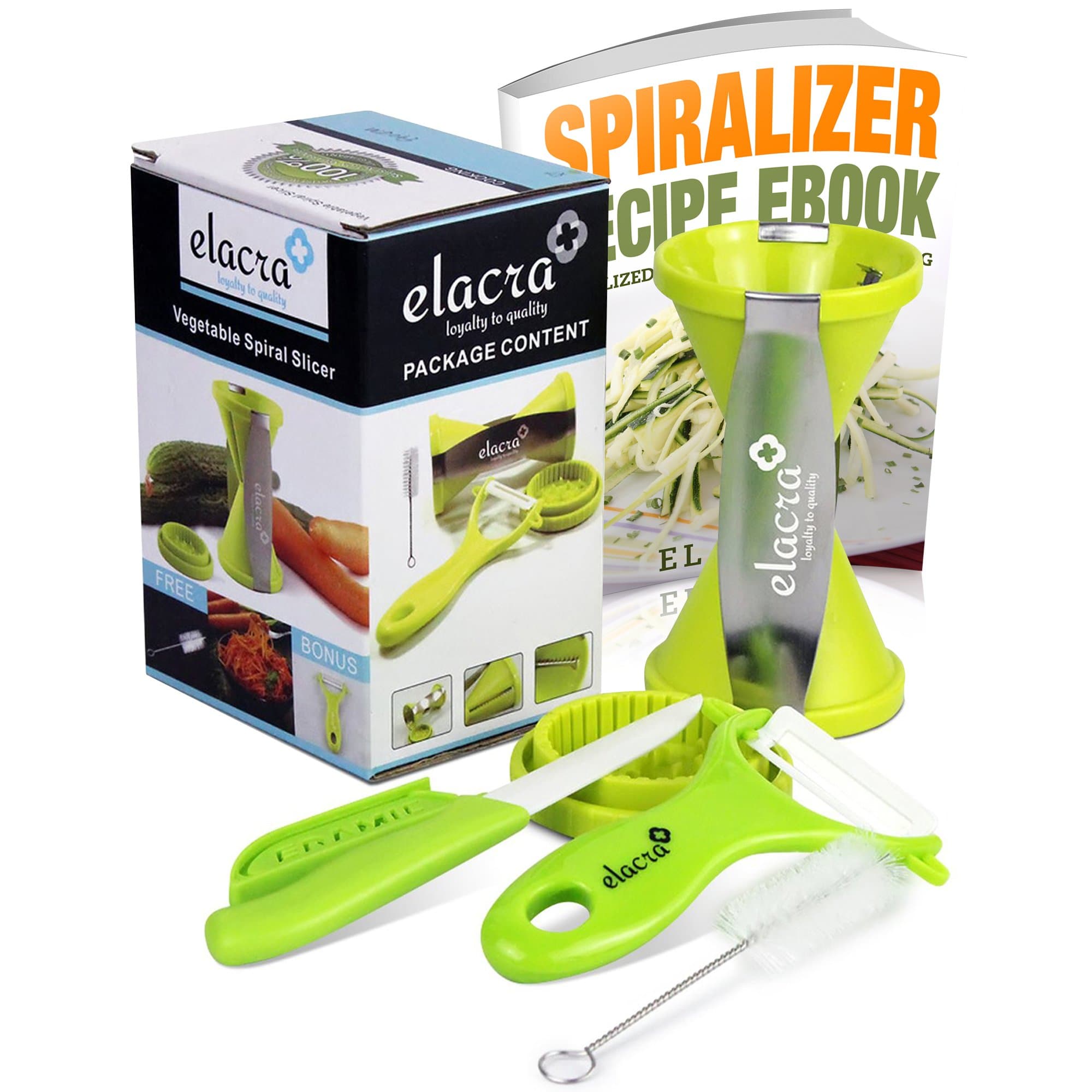 Spiralizer with Peeler and Knife - Make Zucchini Pasta and Vegetable Noodle - Spiral Slicer, Cutter & Peeler