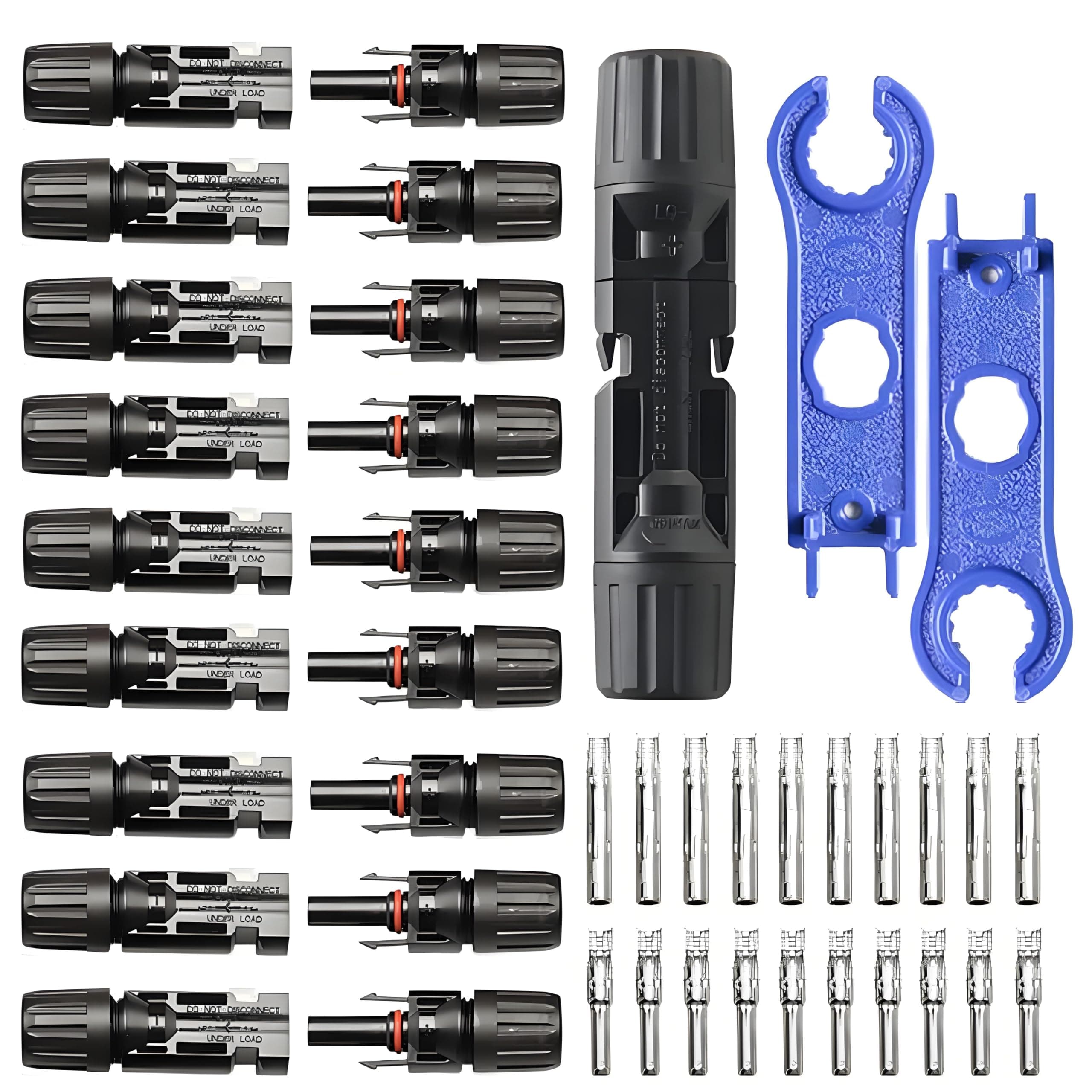 Solar Panel Connectors, 10 Pairs of Solar Plugs with IP67 Waterproof Solar Cables Connectors Male/Female, For PV Panel Connections and Solar Panel Systems