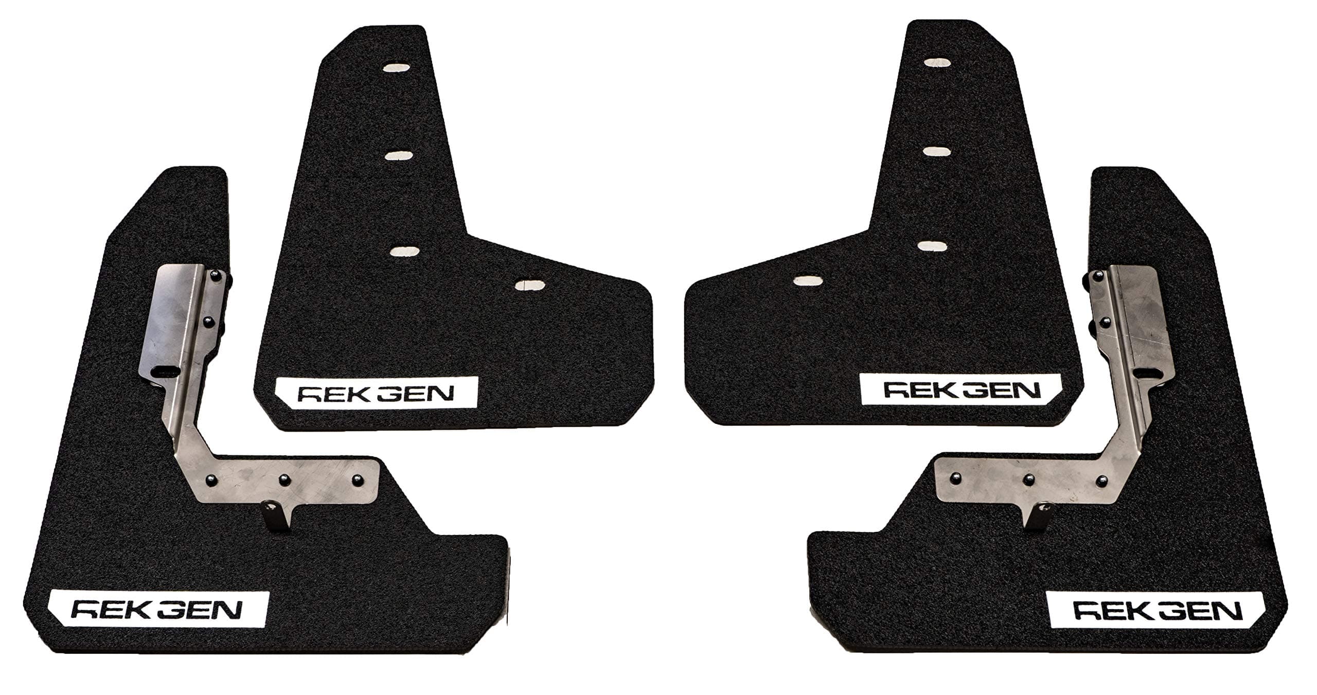 REK GENRally Mud Flaps with White Logo Compatible with 2015-2021 Subaru WRX/STI - Mounting Hardware & Instructions Included.