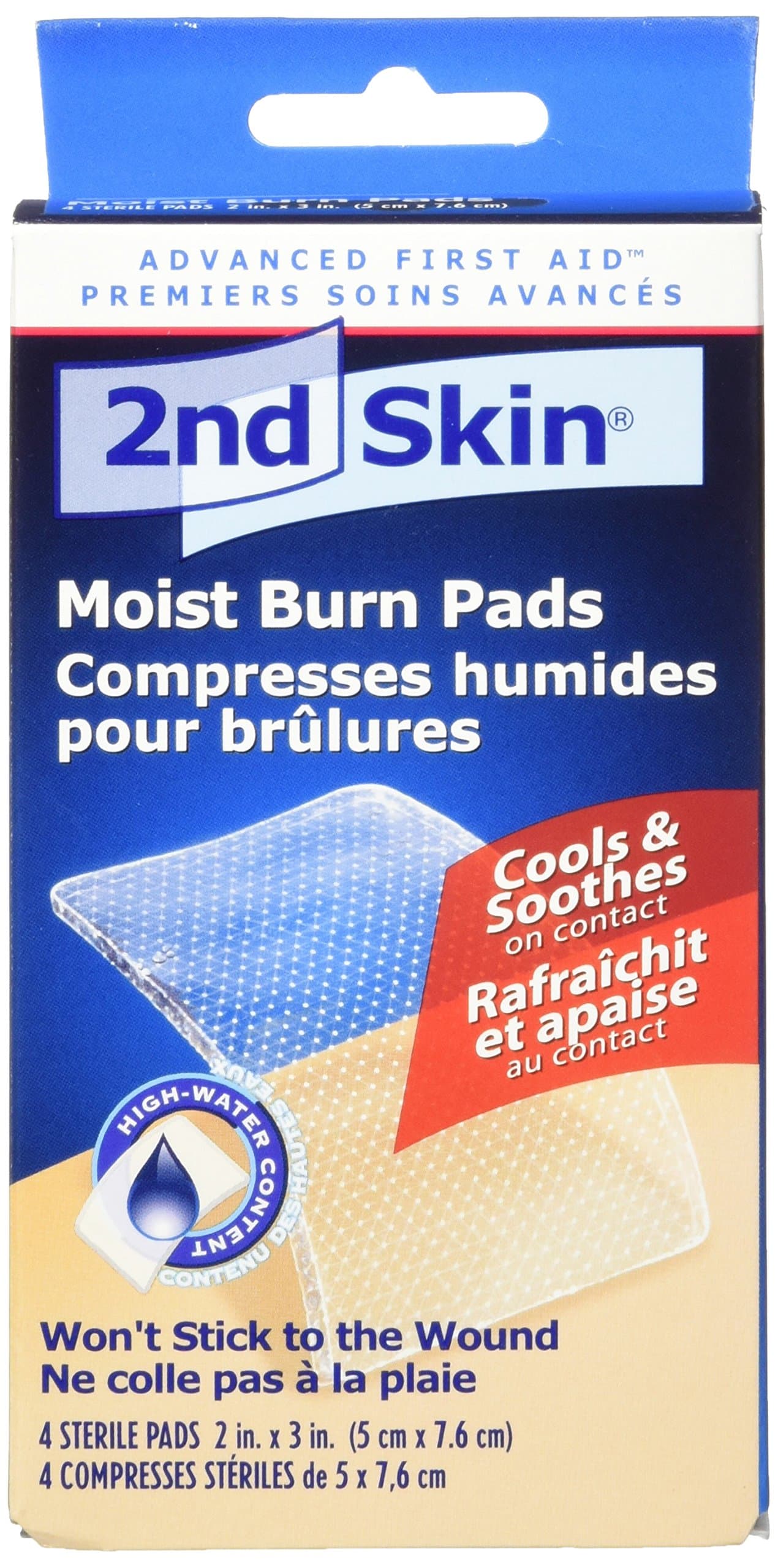 Spenco 2nd Skin Moist Burn Pads Large 3 x 4 Inches 3-Count and Medium 2 x 3 Inches 4-Count Bundle