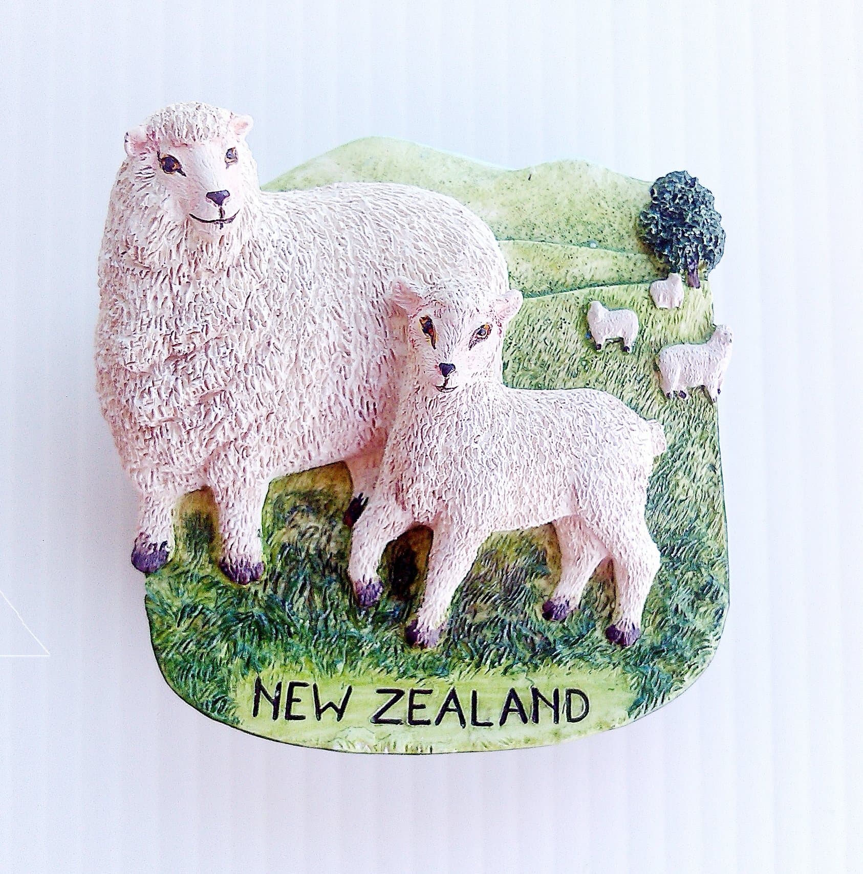 Magnetic Memo Holder Magnet 3D Resin Collectibles Souvenir (Sheep New Zealand)