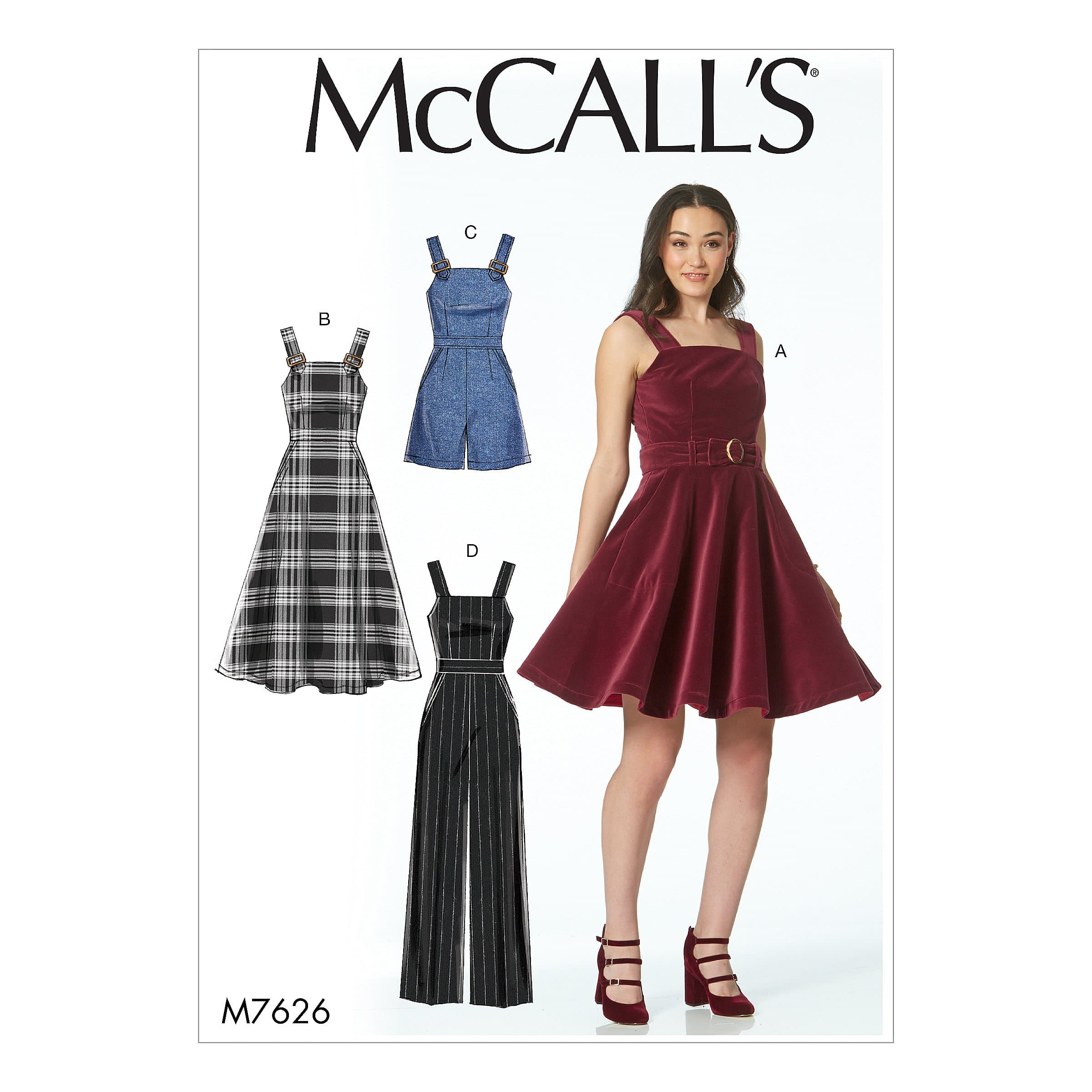 McCall's Patterns 7626, Misses Dresses,Belt,Romper and Jumpsuit,Sizes 12-20, Paper, Multicoloured, D5 (12-14-16-18-20)
