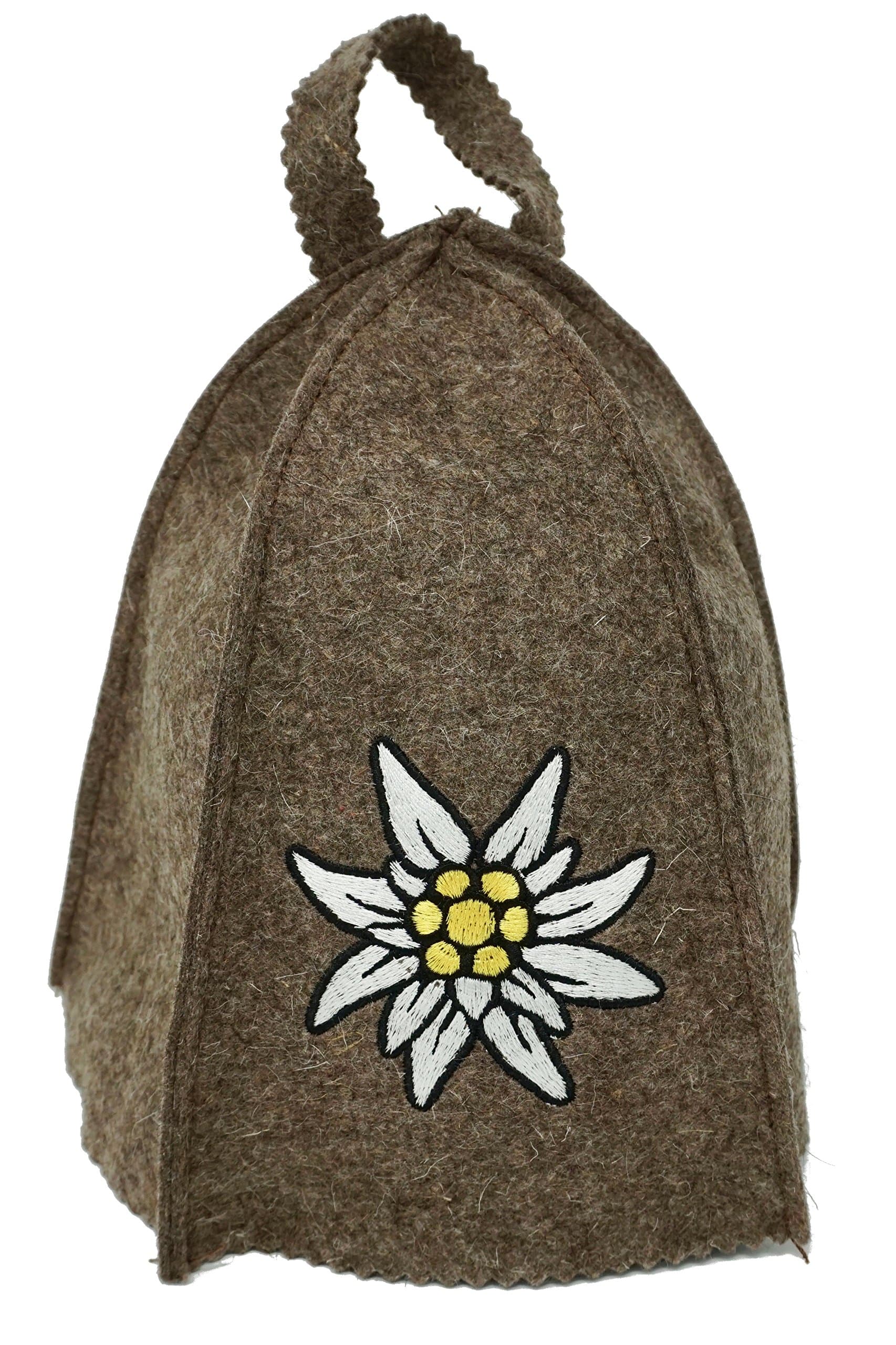 CRS Flower Cap High Quality 100% Felt Sauna Hat For Men And Women. Perfect Sauna Accessory.