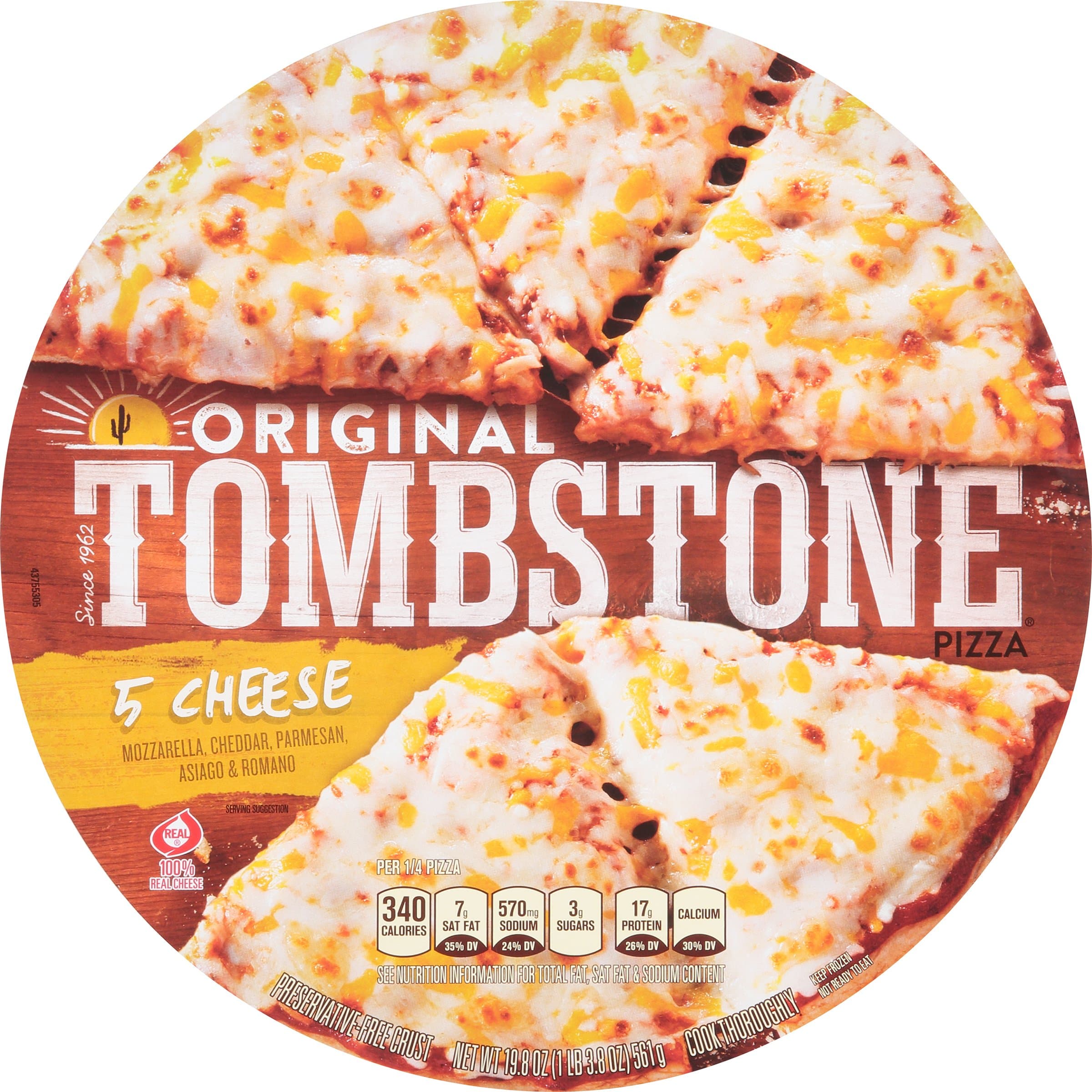 TOMBSTONE ORIGINAL 5 Cheese Frozen Pizza 19.3 oz. Pack