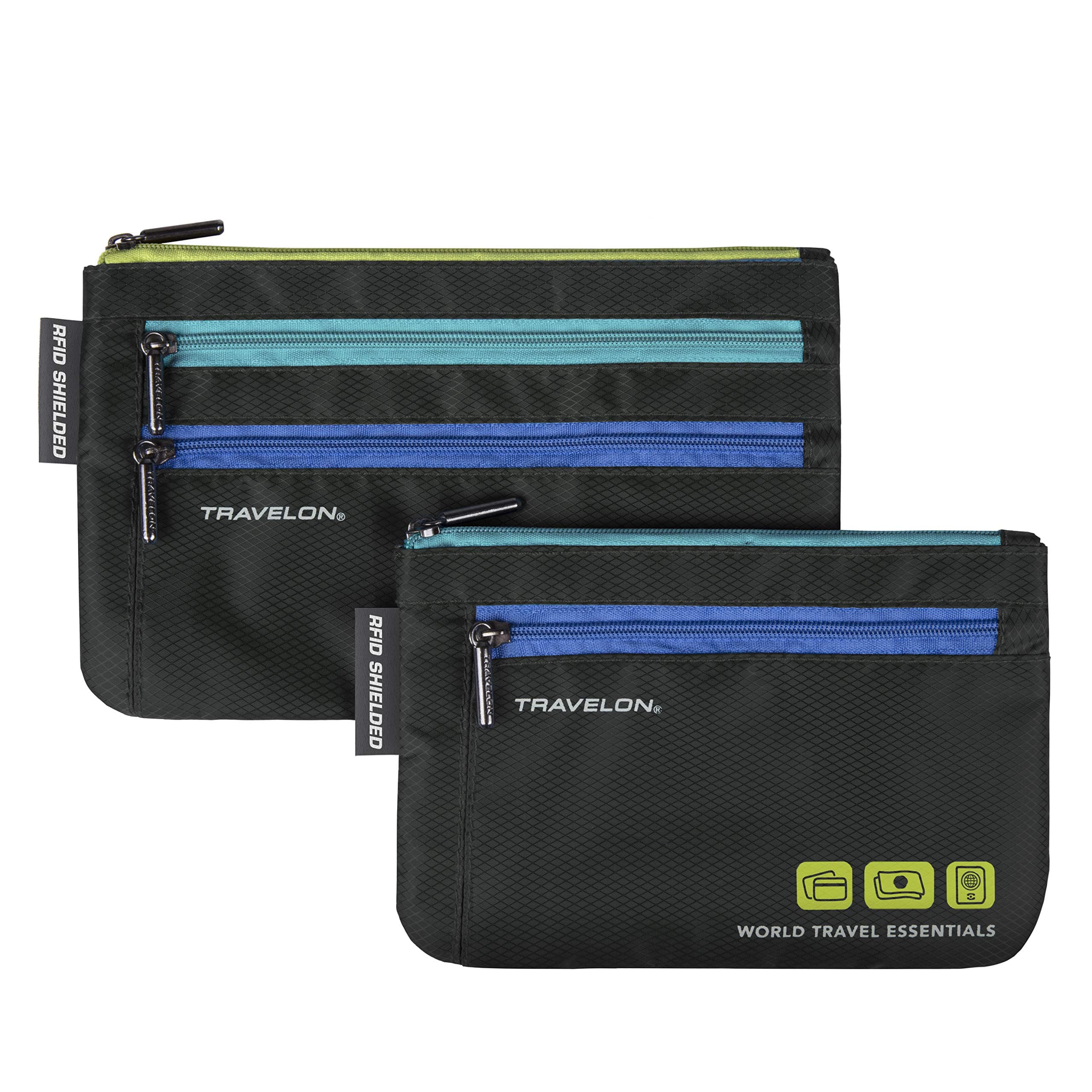 World Travel Essentials Set of 2 Currency and Passport Organizers