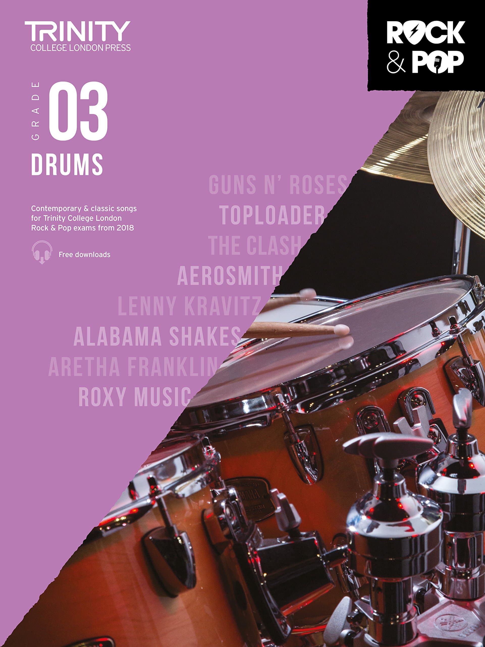 Trinity College London Rock & Pop 2018 Drums Grade 3