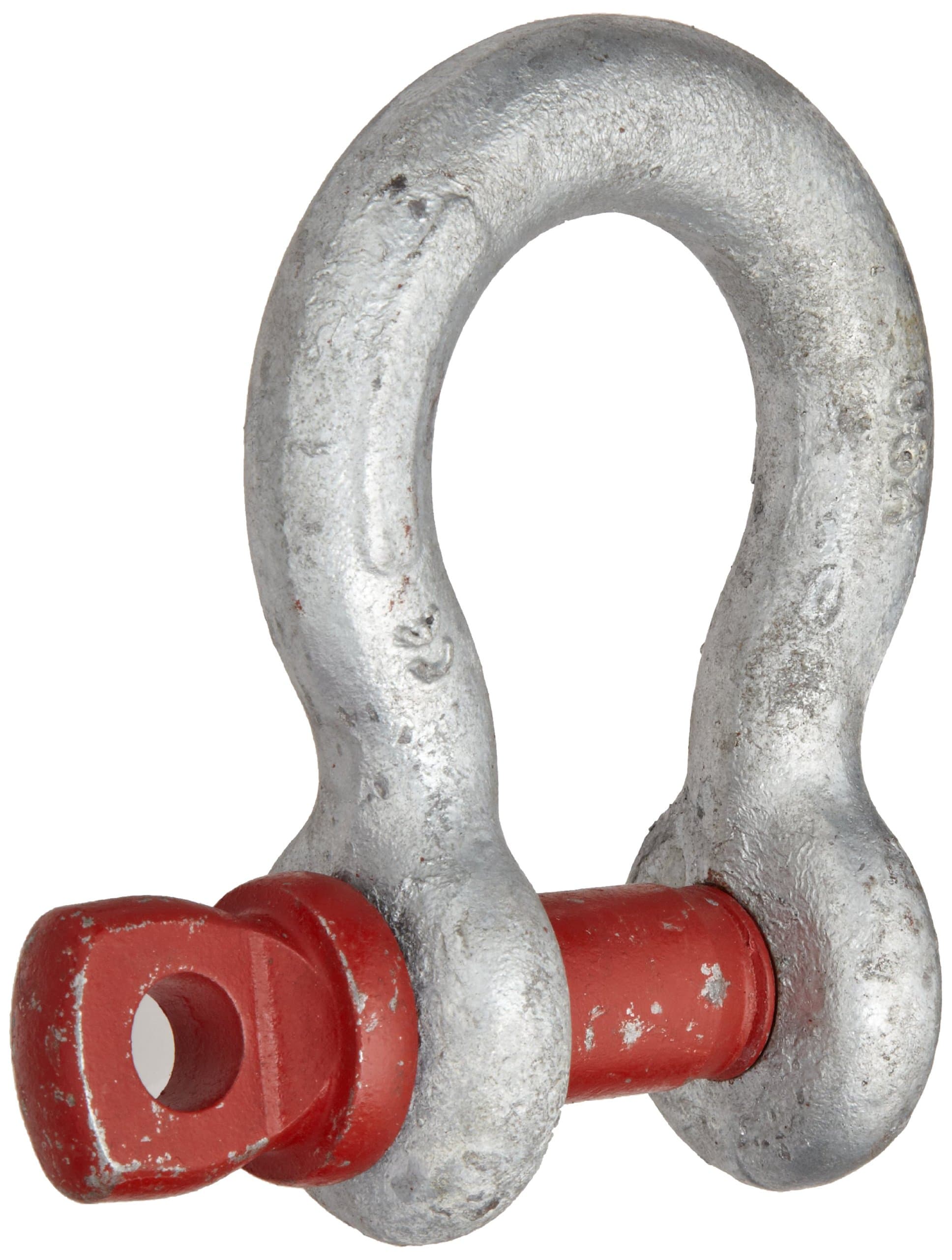 Crosby Screw Pin Anchor Shackle Carbon Steel, Galvanized, 4-3/4 Ton WLL, 3/4" Size, G-209