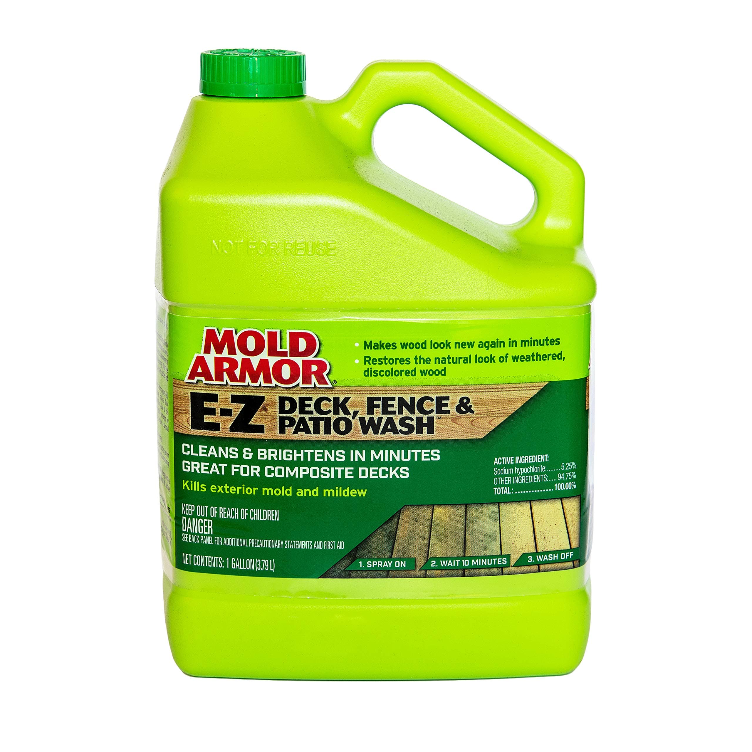 MOLD ARMOR E-Z Deck, Fence and Patio Wash - Wood and Composite Deck Cleaner - 1 Gallon