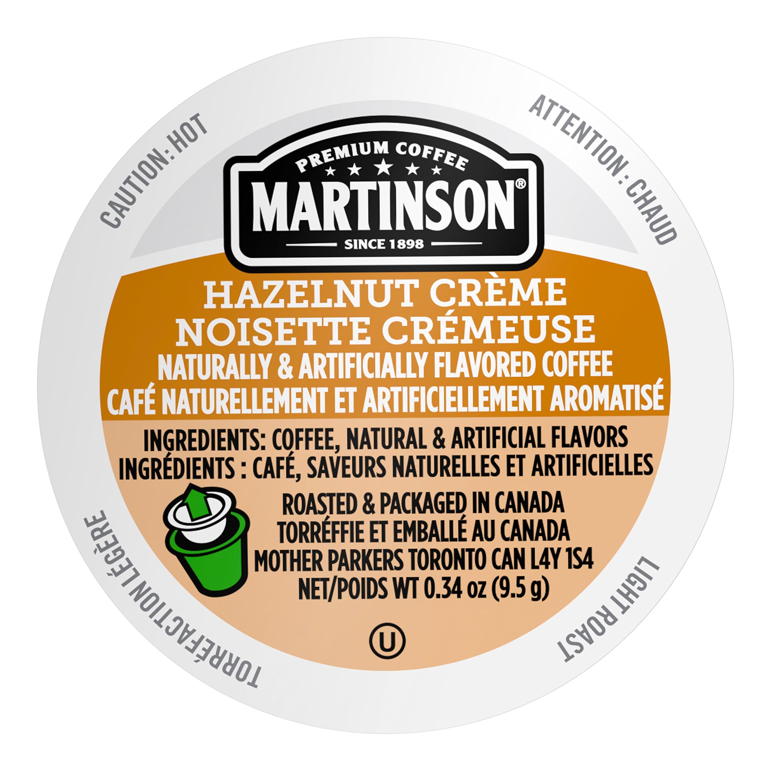 Martinson Single Serve Coffee Capsules, Hazelnut Creme, 24 Count (Pack of 4)