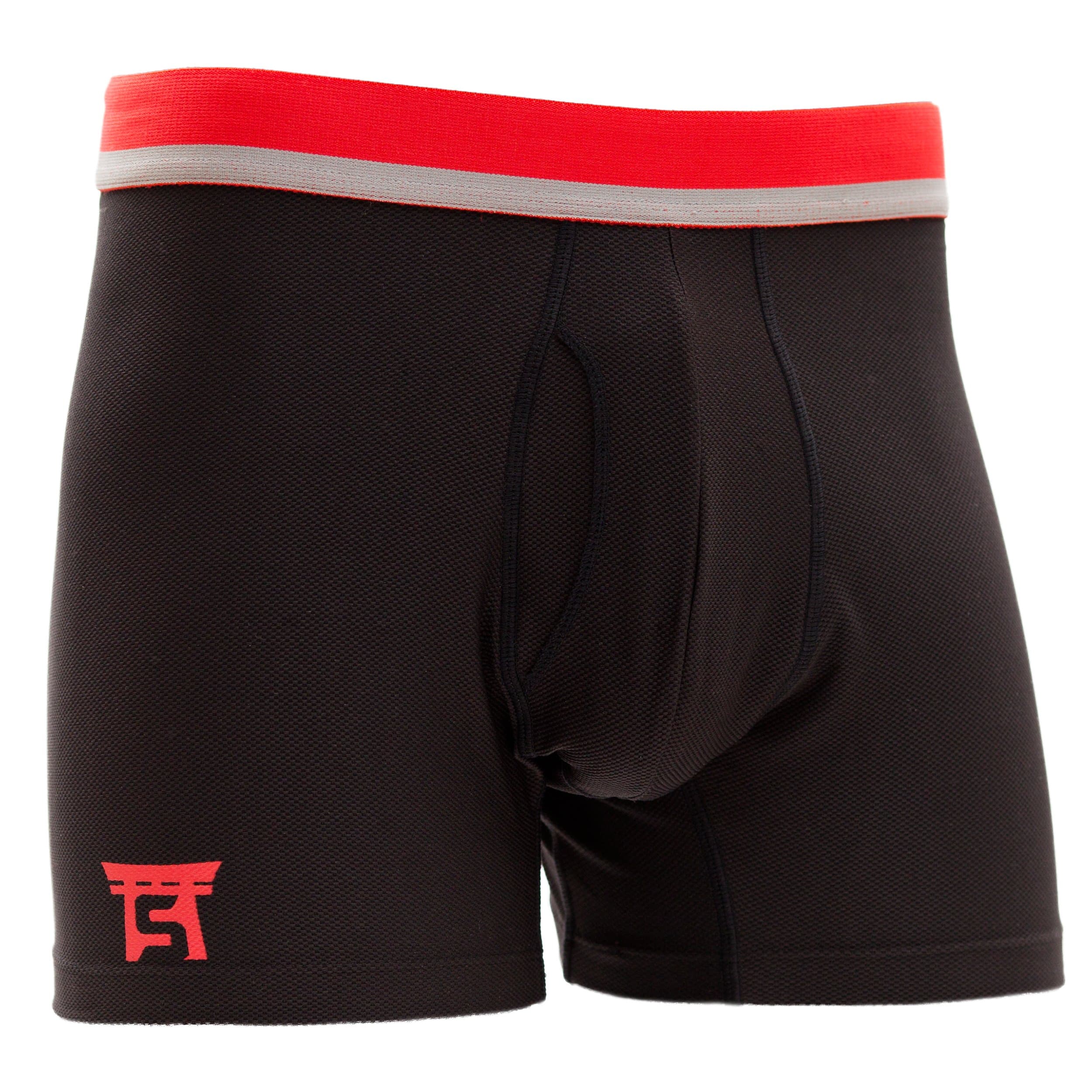 Shrine Boxers Men's Boxer-Briefs Large Red/Black