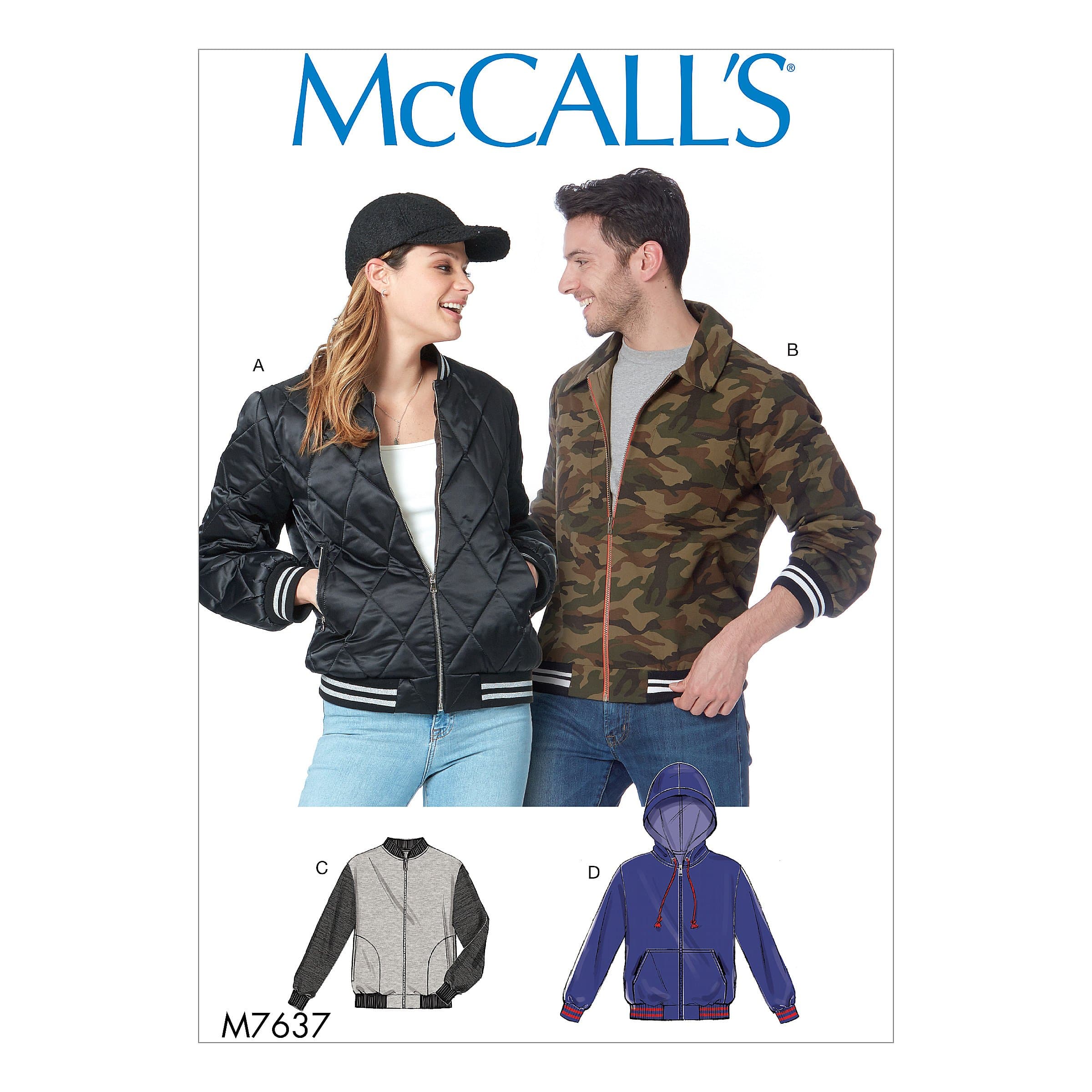 McCall's Patterns7637 XM,Misses and Men's Jackets,Sizes S-L, Tissue, Multi/Colour, 17 x 0.5 x 0.07 cm