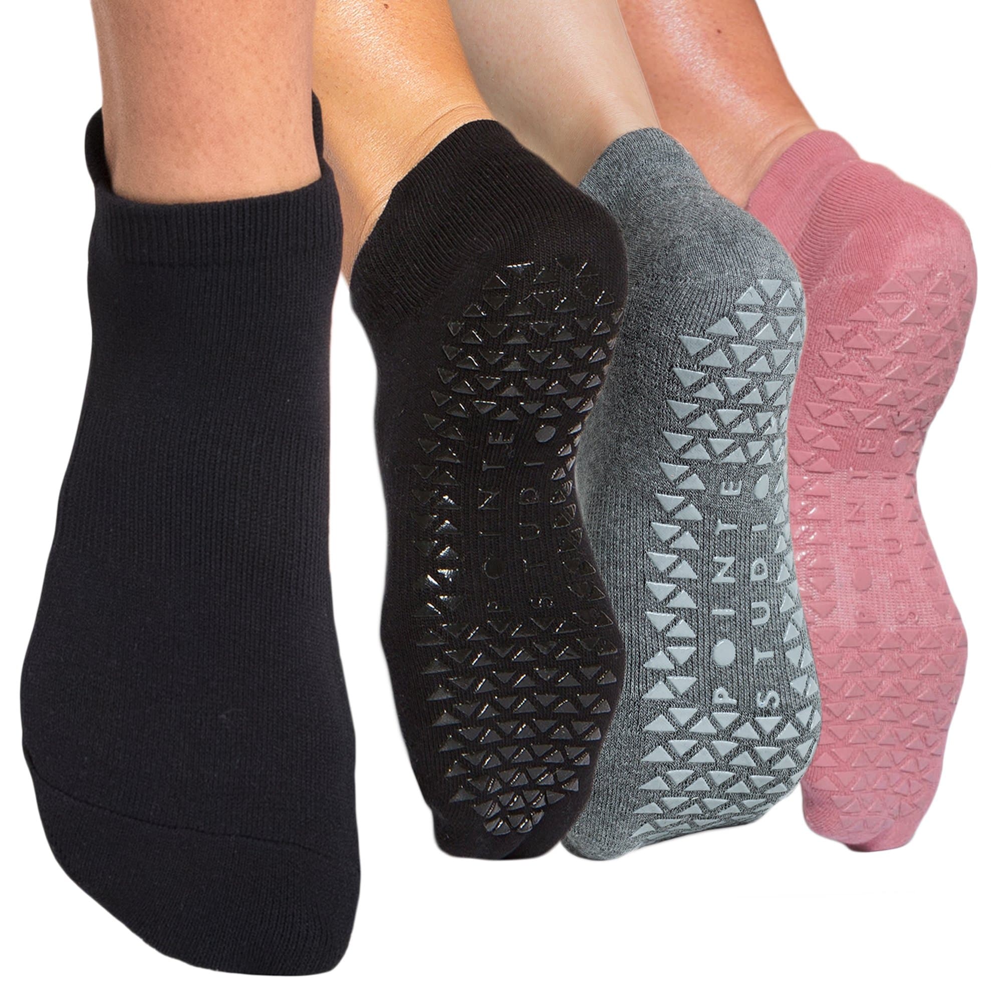 Pointe Studio Women's Non-slip, Grip Socks for Yoga, Barre, Pilates and Dance