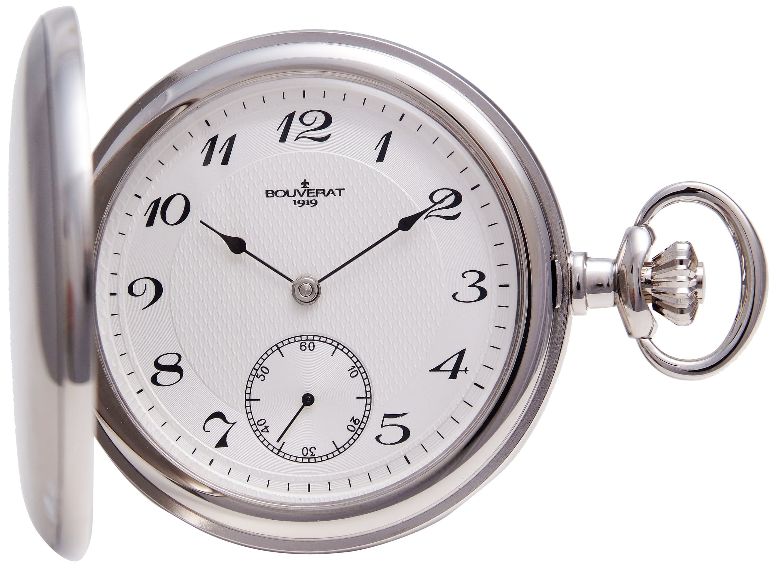 Bouverat Men's mechanical Pocket Watch with Silver Dial analogue Display BV822214