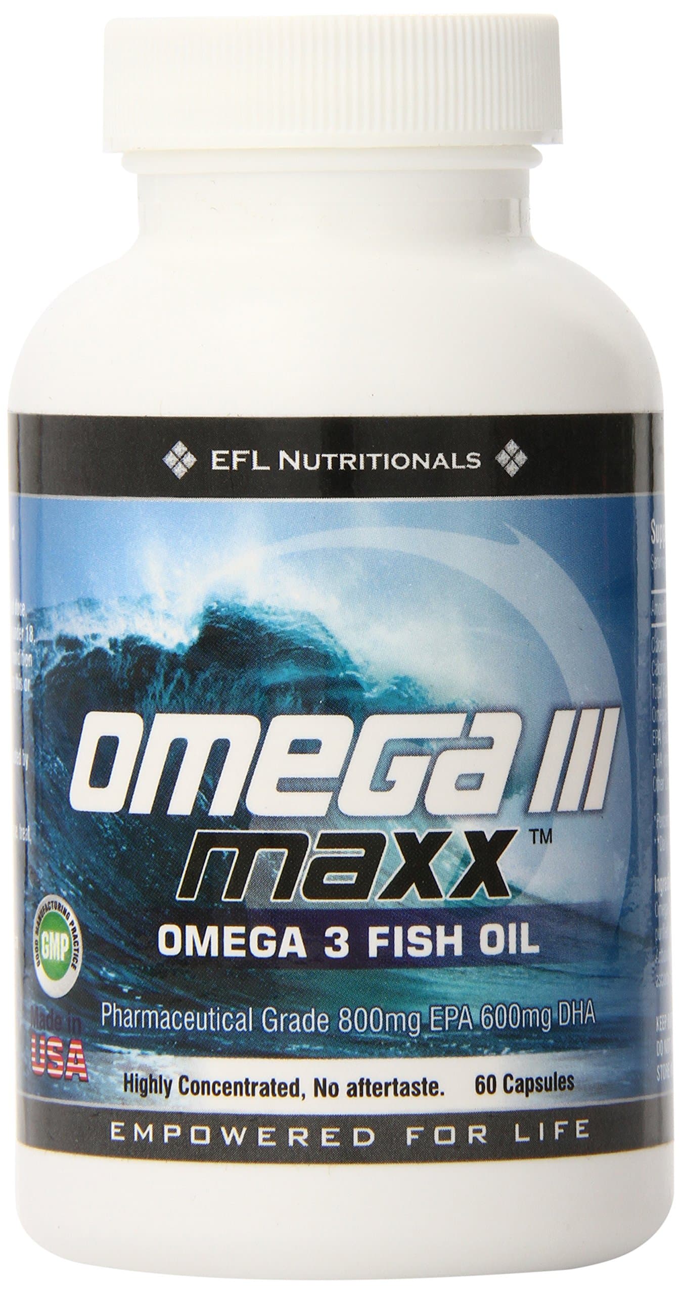 EFL Nutritionals Omega lll MAXX Omega 3 Fish Oil, 60 Count