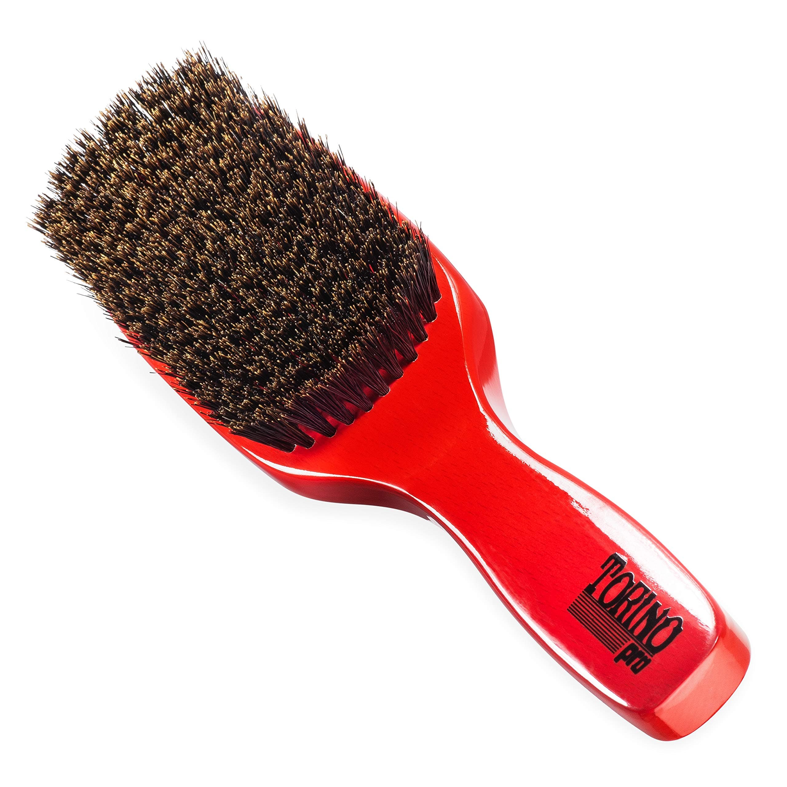 Torino Pro Wave Brush #1360 - By Brush King - Firm Soft, 11 Row Long Handle 360 Waves Brush