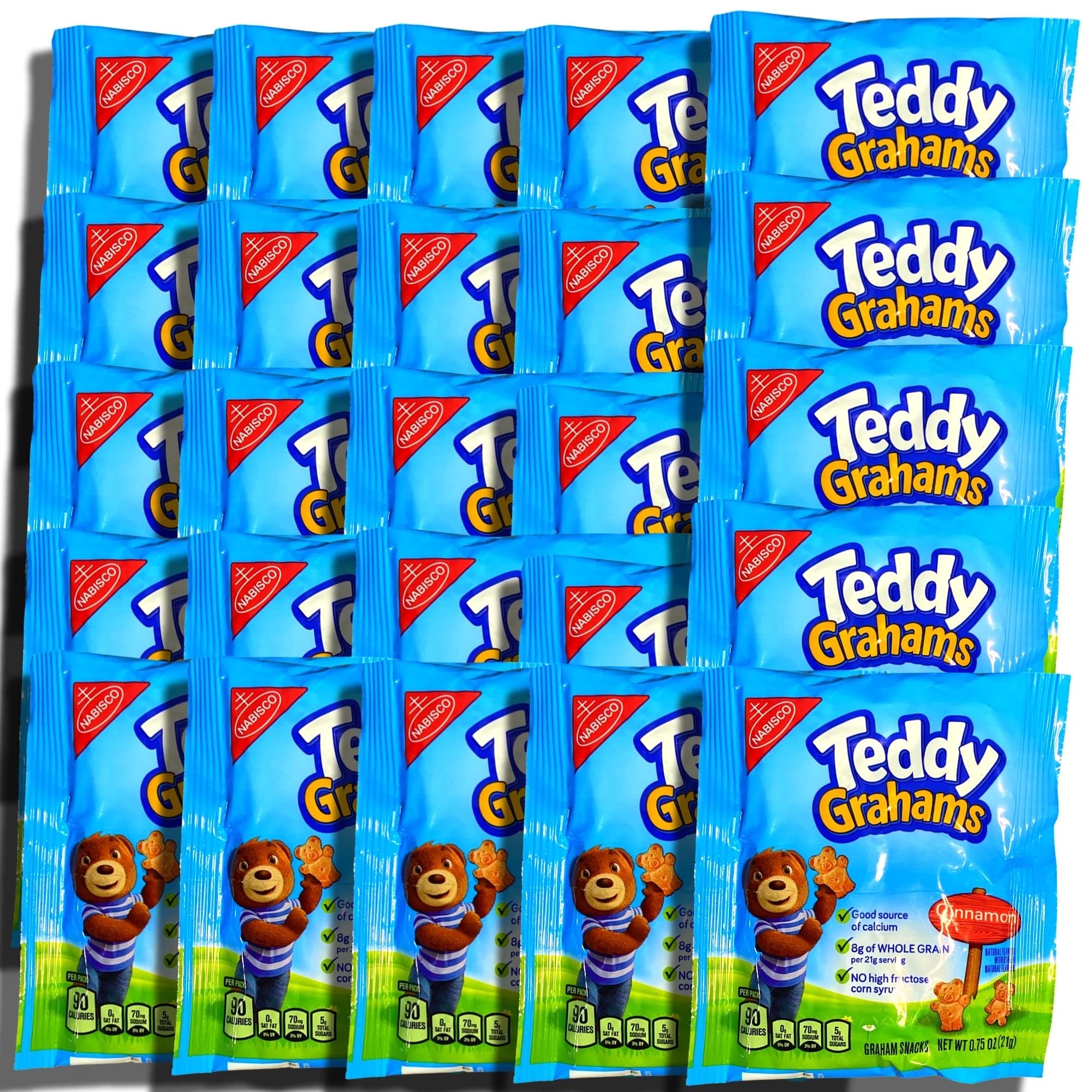 Tribeca CurationsCinnamon Teddy Bear Graham Crackers Snack Packs | Curated by Tribeca Curations | .75 Ounce | Pack of 25