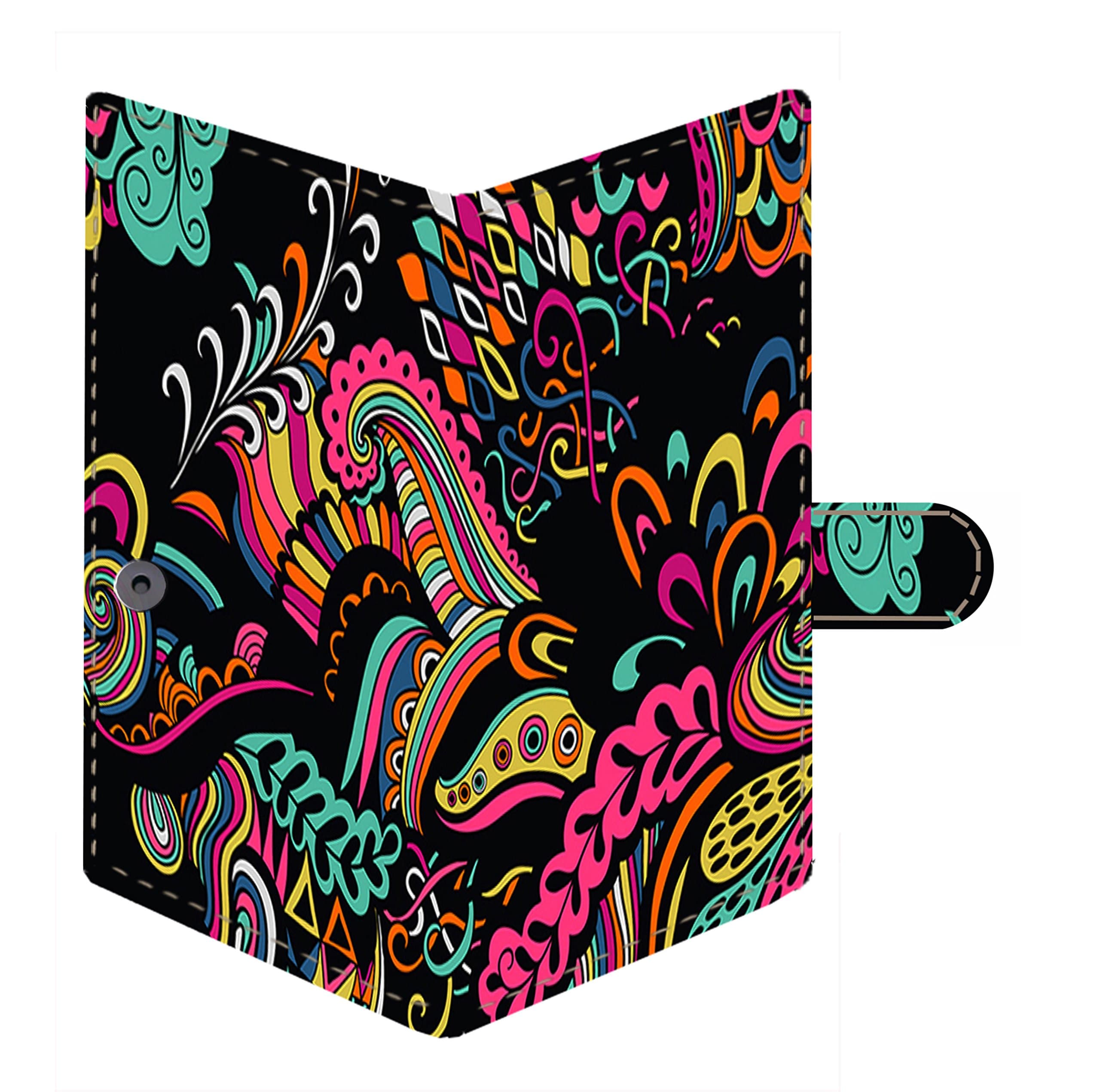 Floral Pattern Canvas Printed Women's Wallet, Card organizer, Passport Holder, Clutch, Purse