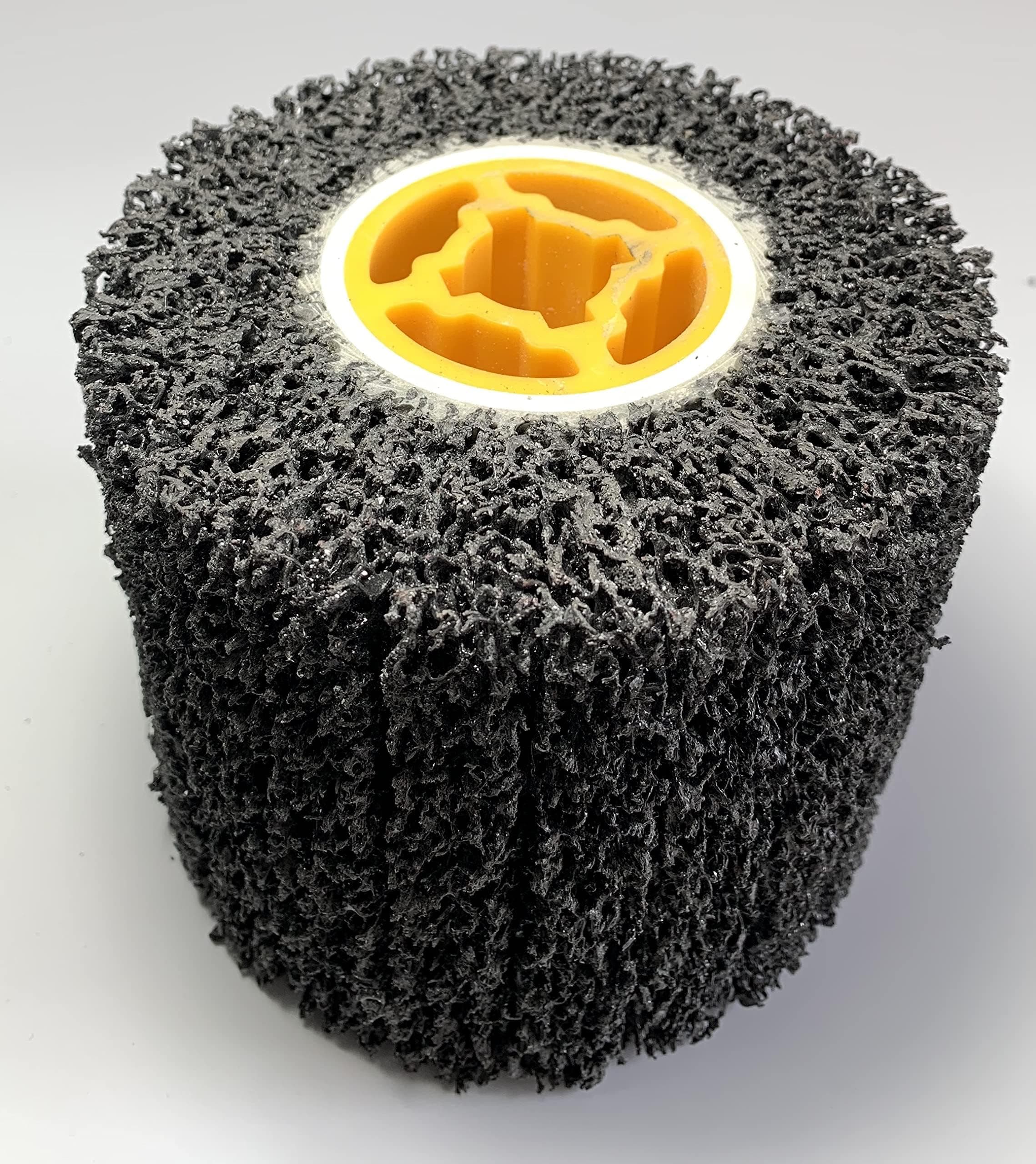 Signi Poly Strip Abrasive Drawing Wheel,Clean & descale welds,Paint Rust and Oxidation Wheel Remover Wheel, Polisher Sander Wire Draw for Hand held Polishing Machine (120x100x19mm)