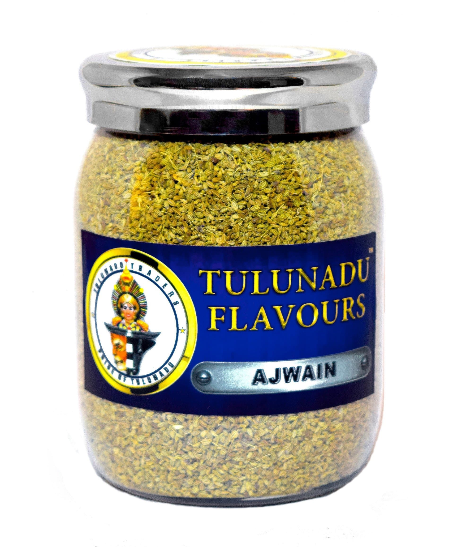 Tulunadu Flavours Carom Seeds - Ajwain Whole Seed 250 Grams - Bishop's Weed - Spices Kitchen Masala - Grocery Foods for Cooking - Hygienically Packed with Jar