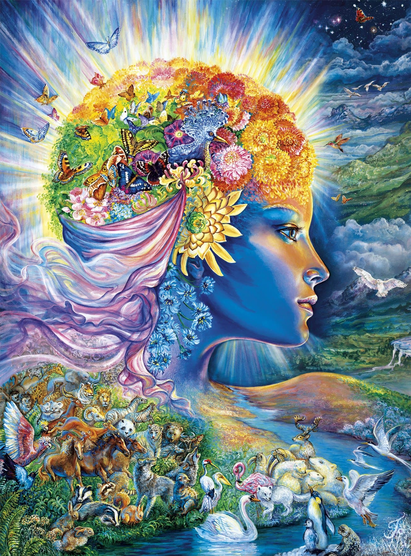 Buffalo Games - Josephine Wall - The Presence Of Gaia - Glitter Edition - 1000 Piece Jigsaw Puzzle