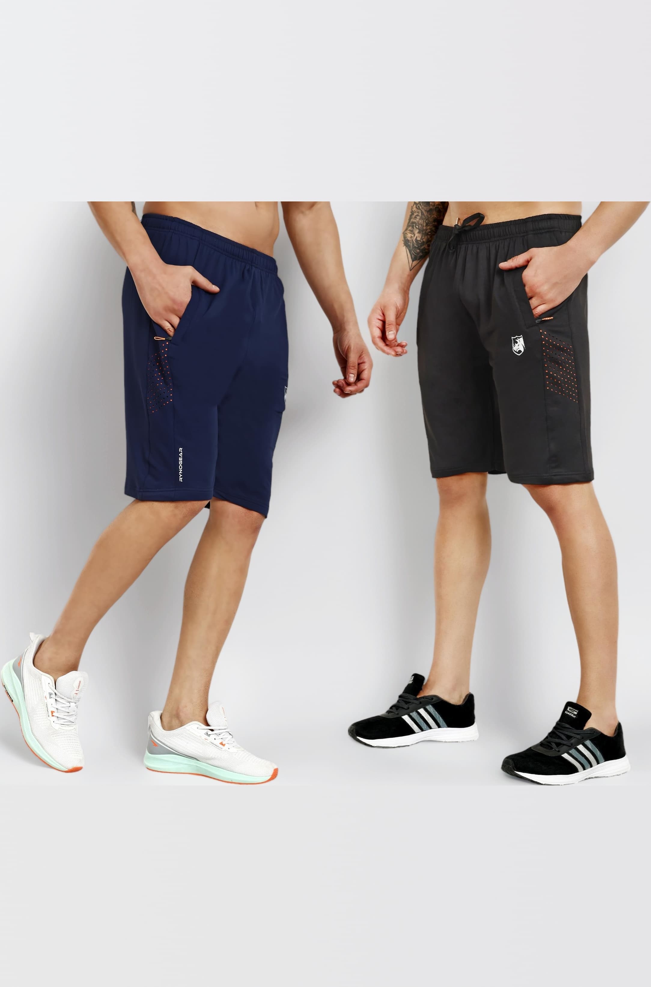 Shorts for Men with Zipper Pocket (Pack of 2)