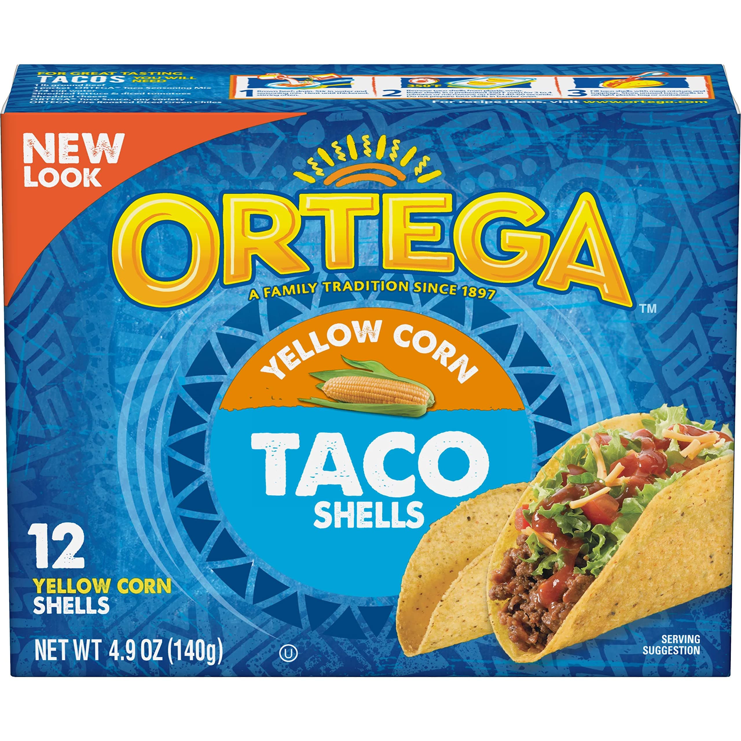 Yellow Corn Taco Shells, 4.9 Ounce, 12 Shells