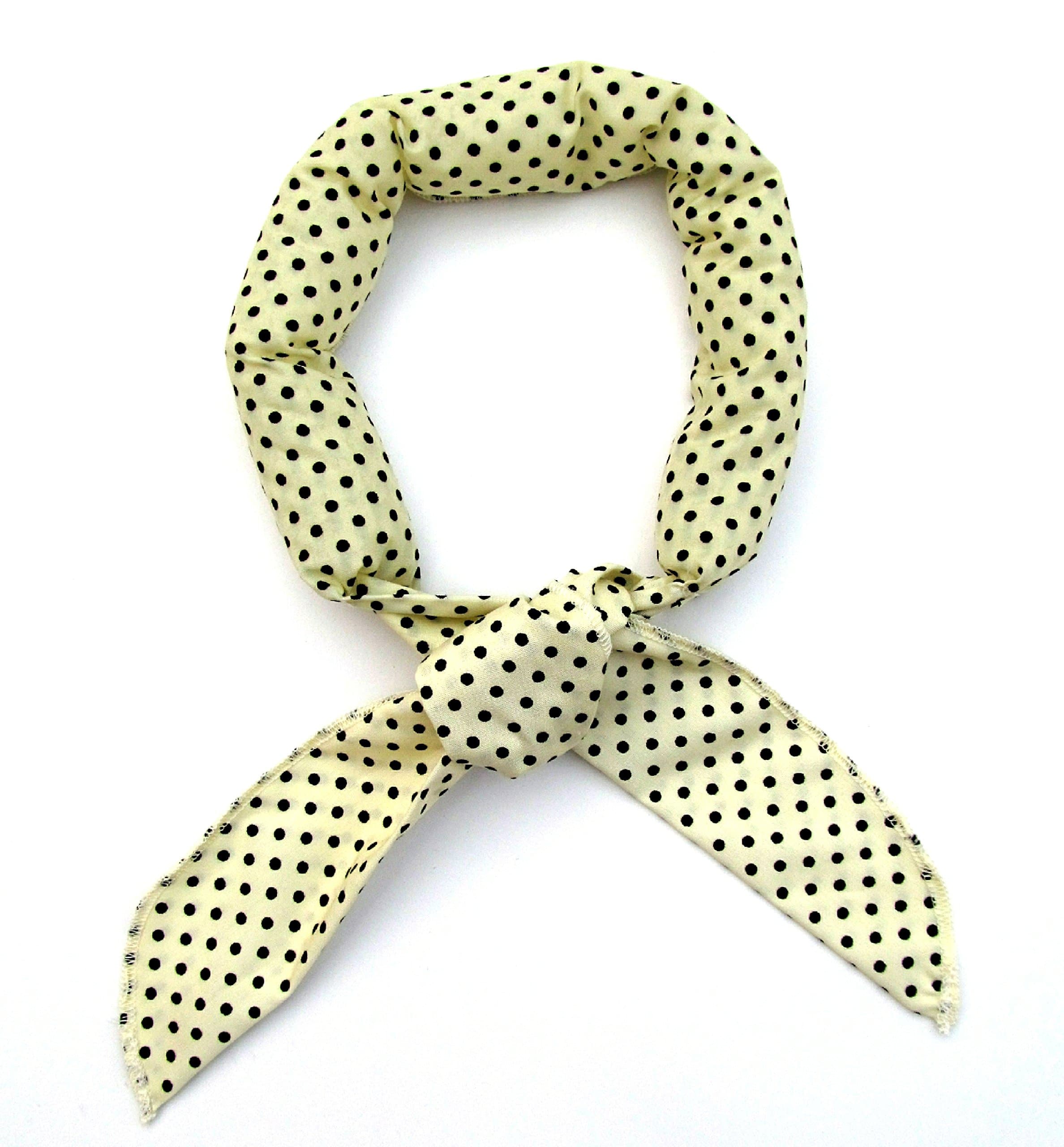 MENO COOL Scarf Cooling Gel Neck WRAP Cream & Black Spots - Reusable, Natural & Non Toxic - Menopause HOT Flush