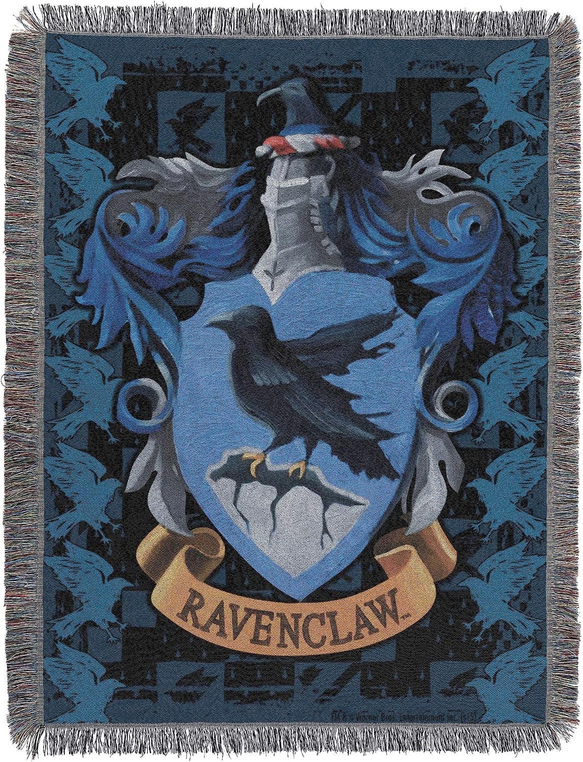 Northwest Throw Blanket, Polyester, Ravenclaw Crest, 48 x 60 Inches