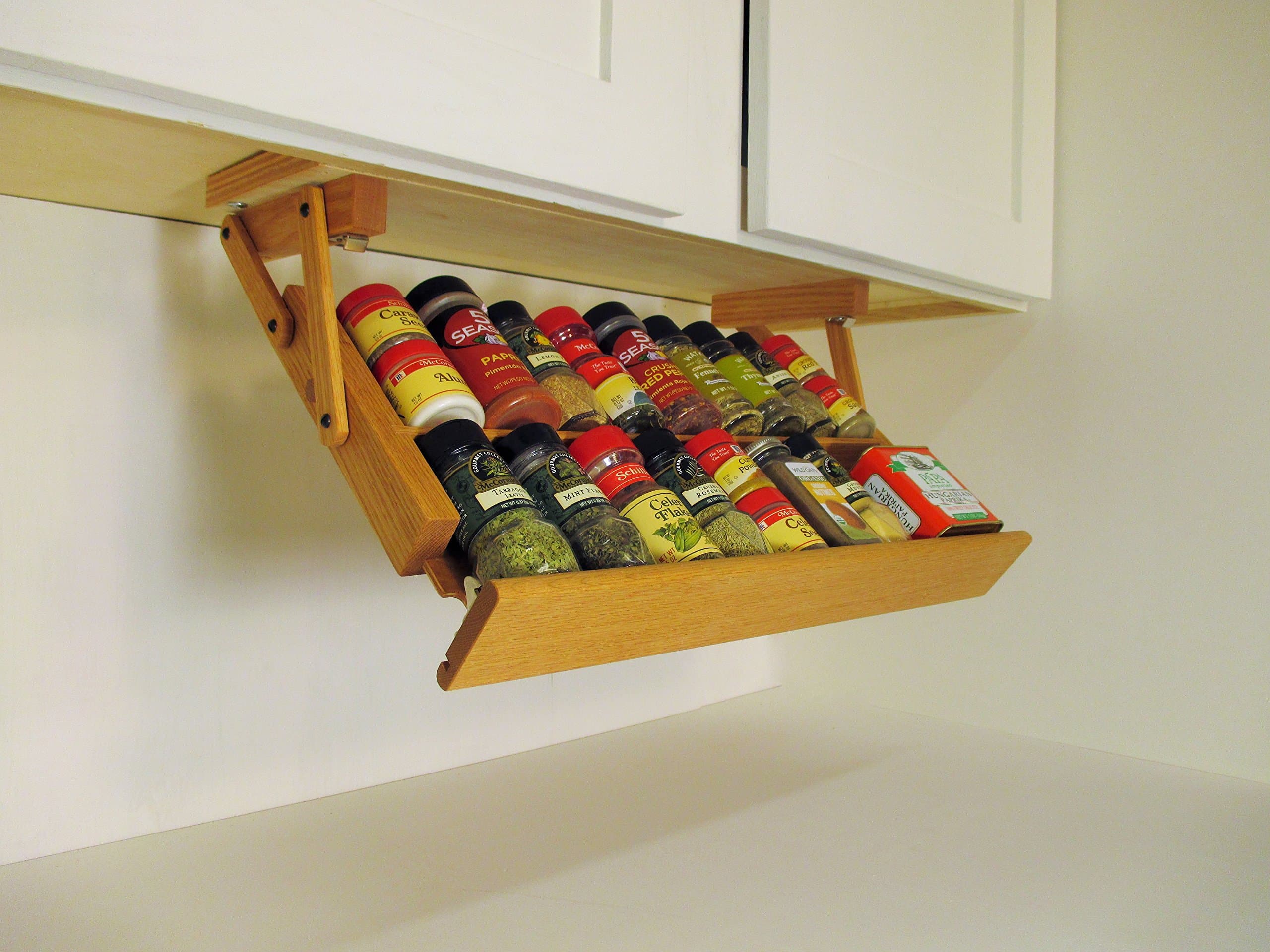 Under Cabinet Spice Rack (Colonial Maple)