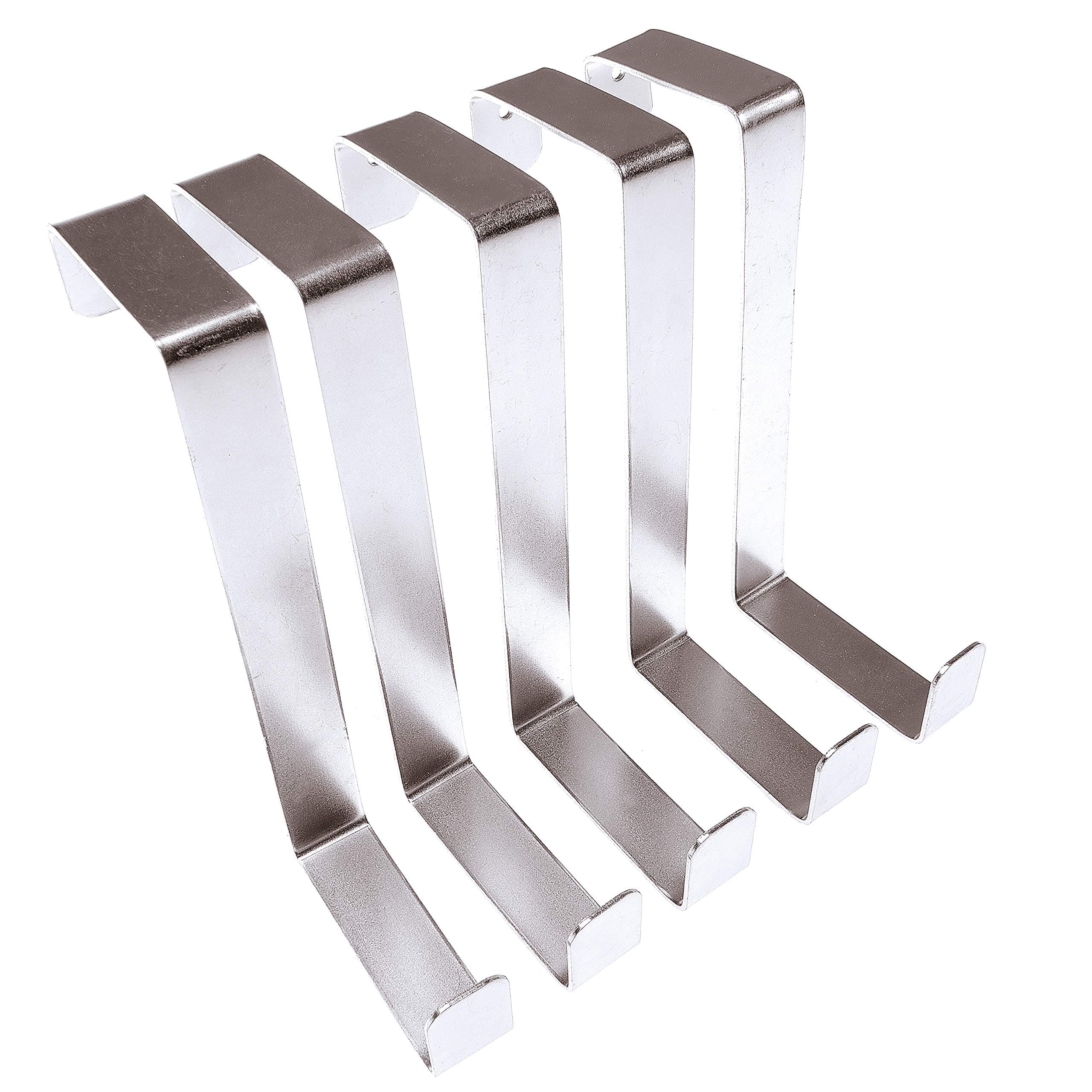 4smile Over Door Hooks 10 Pack – German Quality Door Hanger – Extra Strong and Durable Over Door Hanger from Galvanized Steel, Reversible Over Door Hook Helps for Tidy Rooms and Saves Space