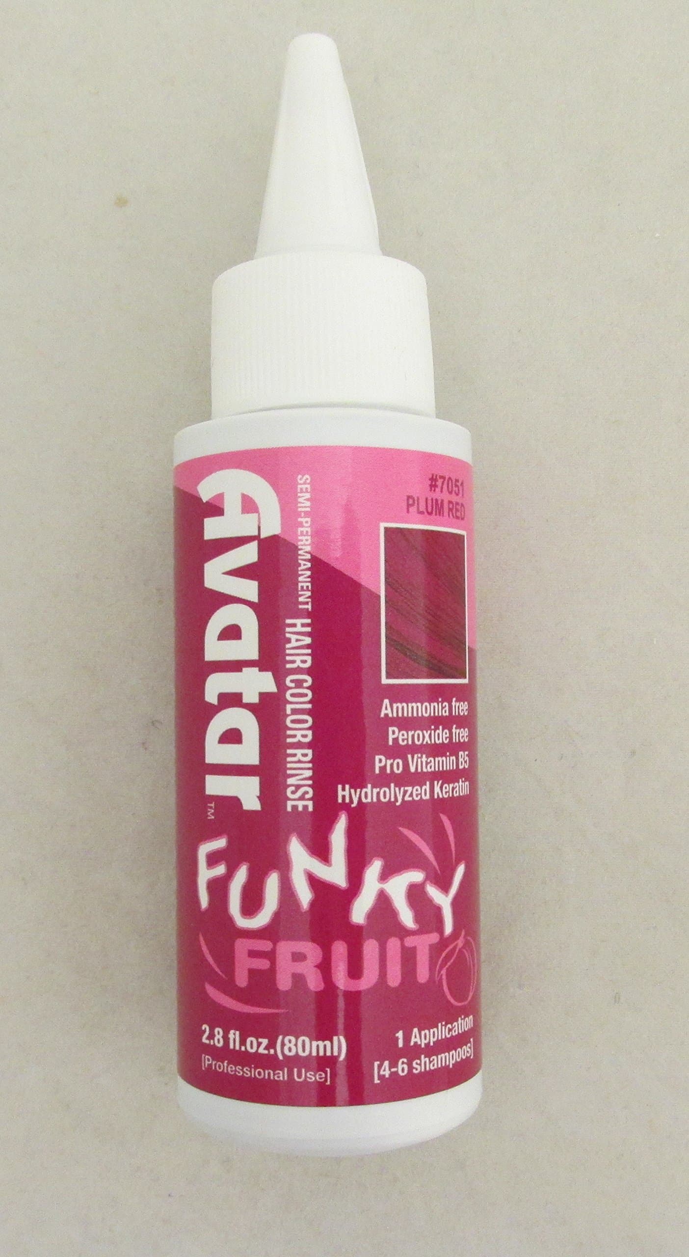 Avatar Funky Fruit Semi-permanent Hair Color Rinse 2.8 oz Plum Red