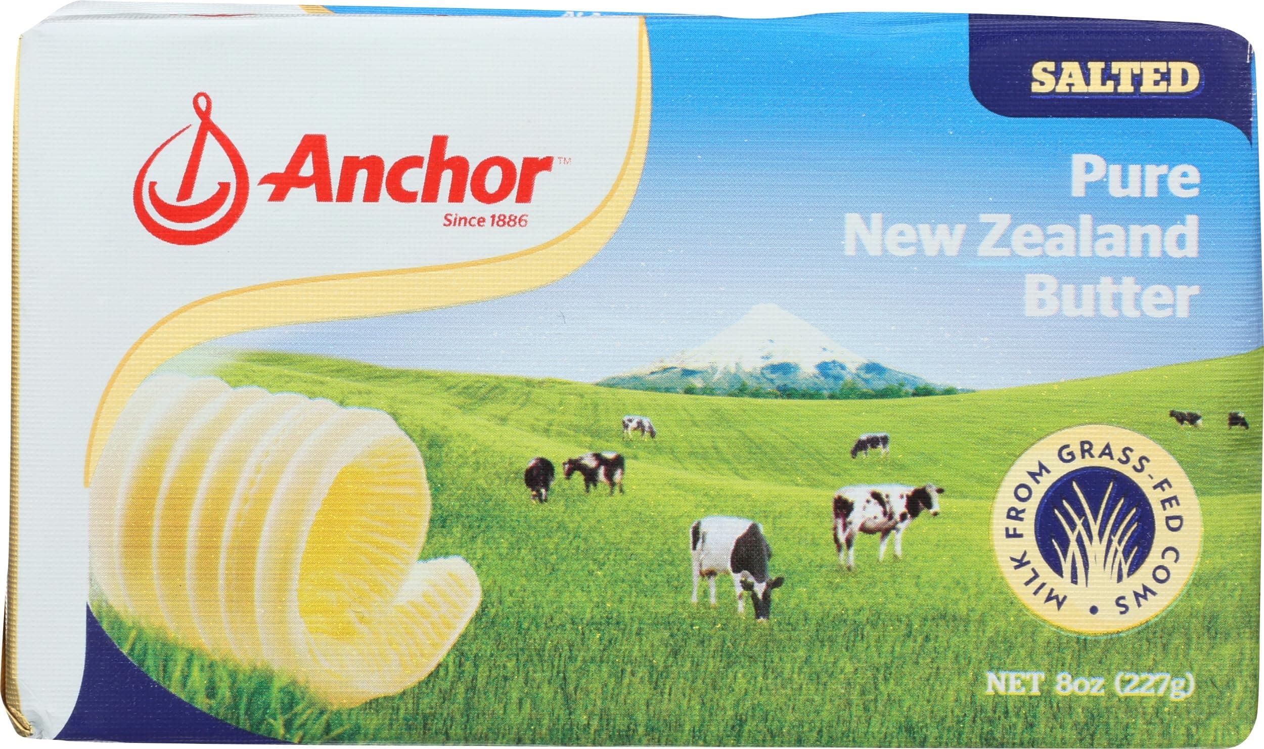 ANCHOR BUTTER New Zealand Butter Salted, 8 OZ