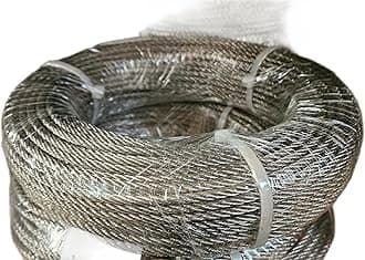 1mm 1.5mm 2mm 3mm 4mm 5mm 6mm 8mm STAINLESS Steel Wire Rope Cable Rigging Extra ASIN 316 A4 Marine Grade (Length: 15m, Diameter: 5mm)