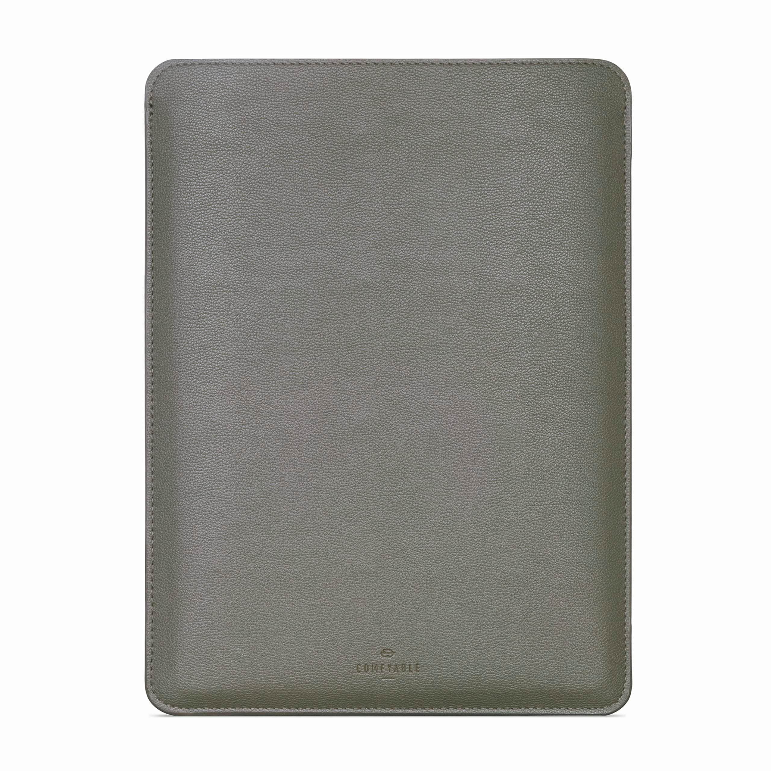 Comfyable Laptop Sleeve 13 Inch Precisely Compatible with MacBook Pro M2 2022 M1 2020-2016 & Mac Air M3 2024 M2 2022 M1 2020, Not Fit Old Versioned MBA/MBP, Faux Leather Cover Case, Khaki Green