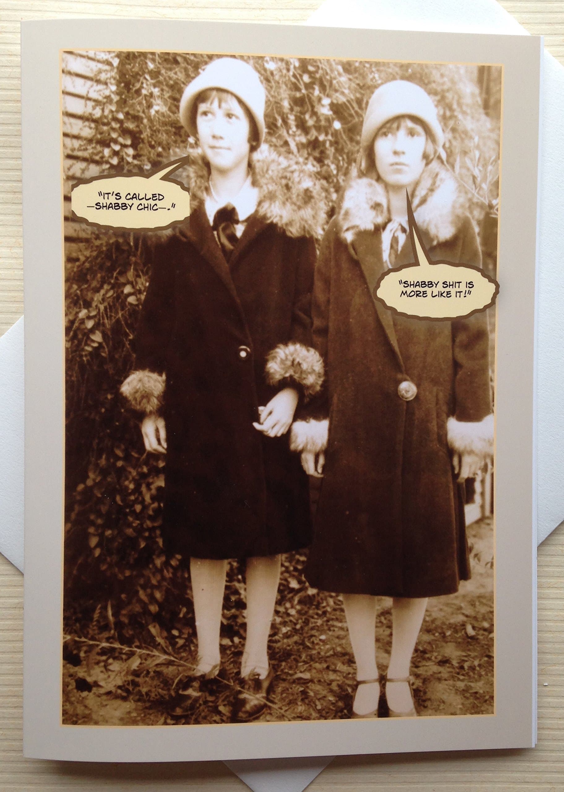 Vintage Photo Greeting Card - BFF Greeting Card - Birthday Card - Shabby Chic Greeting Card - Girlfriend Greeting Card - Just Because - Greeting Card - Funny Vintage Photo Card - Adult Funny Card