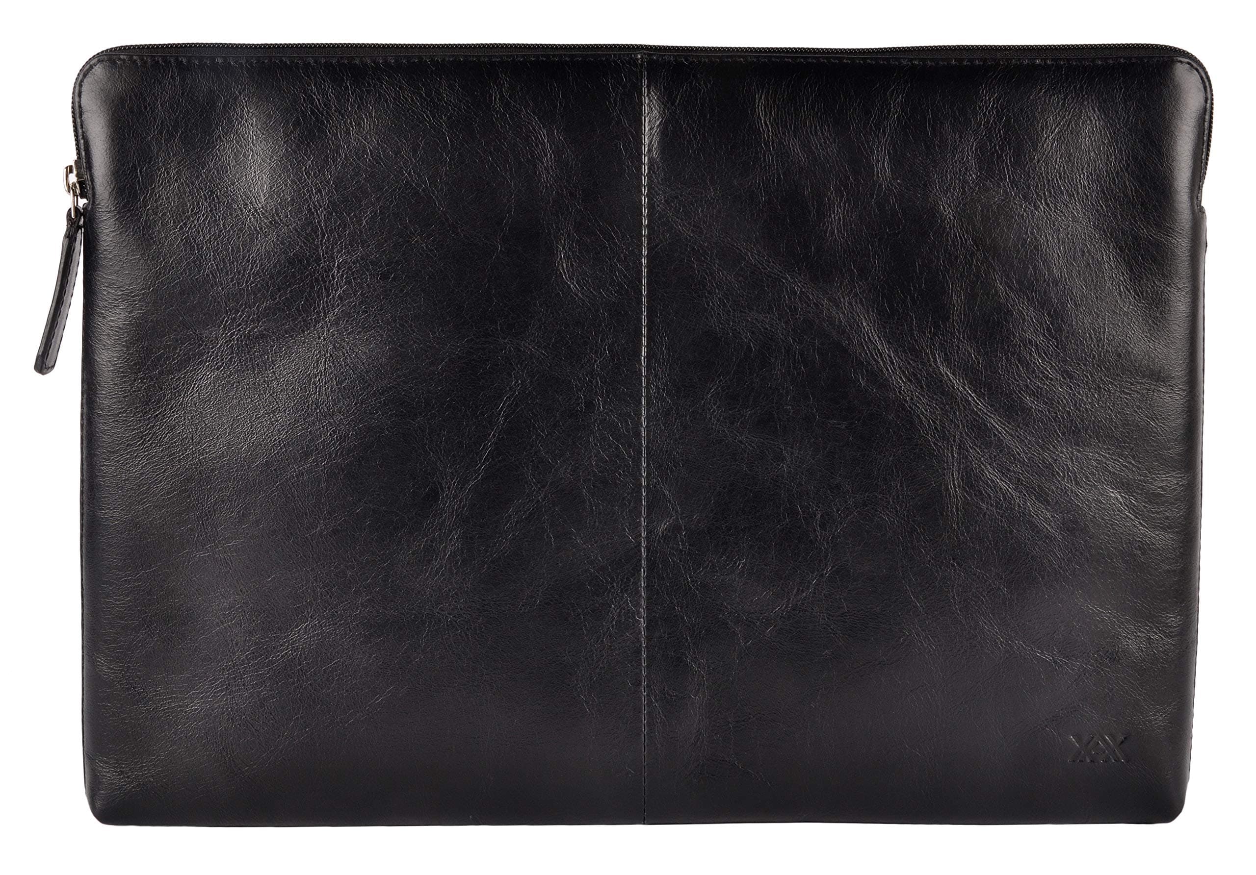 XAX Full Grain Leather Laptop Sleeves for MacBook Pro - 15 inch/Ultrabook Upto 15 inch (Black)