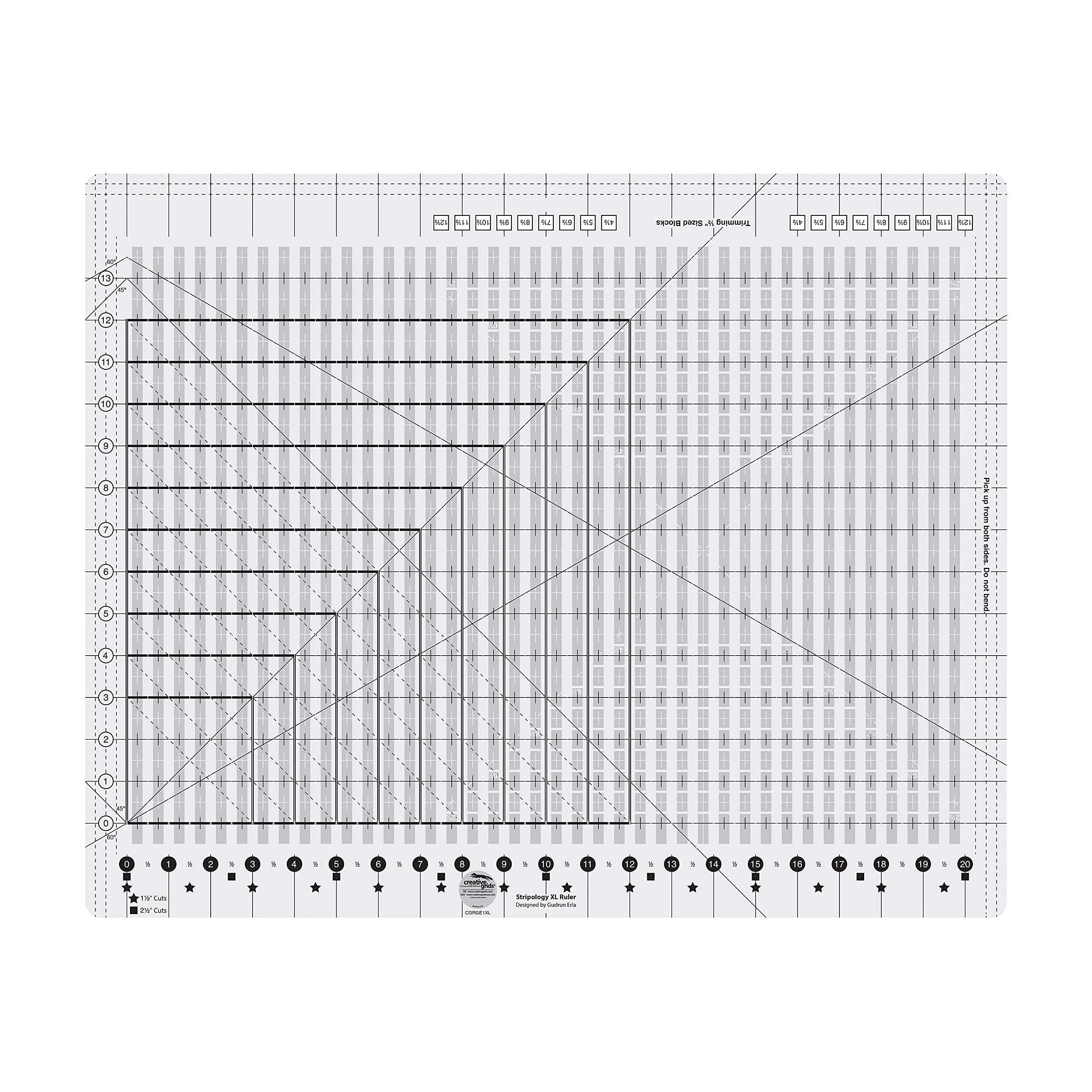 Creative Grids Stripology XL Ruler, Acrylic - CGRGE1XL
