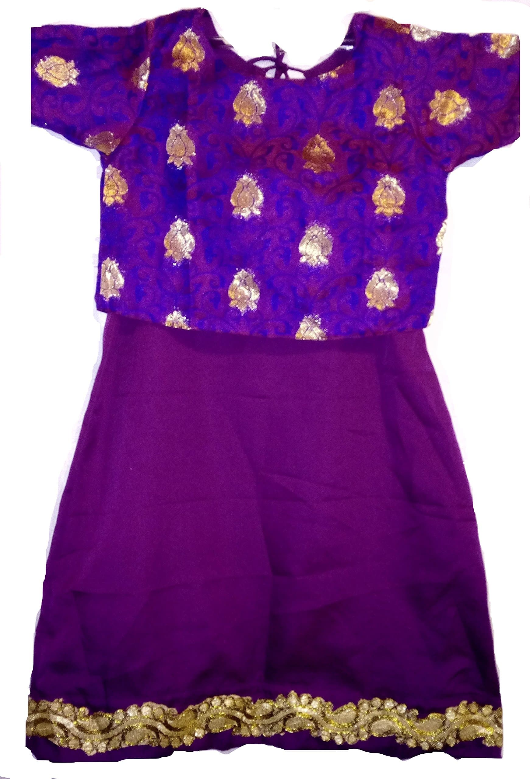 Baby 1 YR Old Silk Traditional Indian Ethnic Handmade Designer Dress