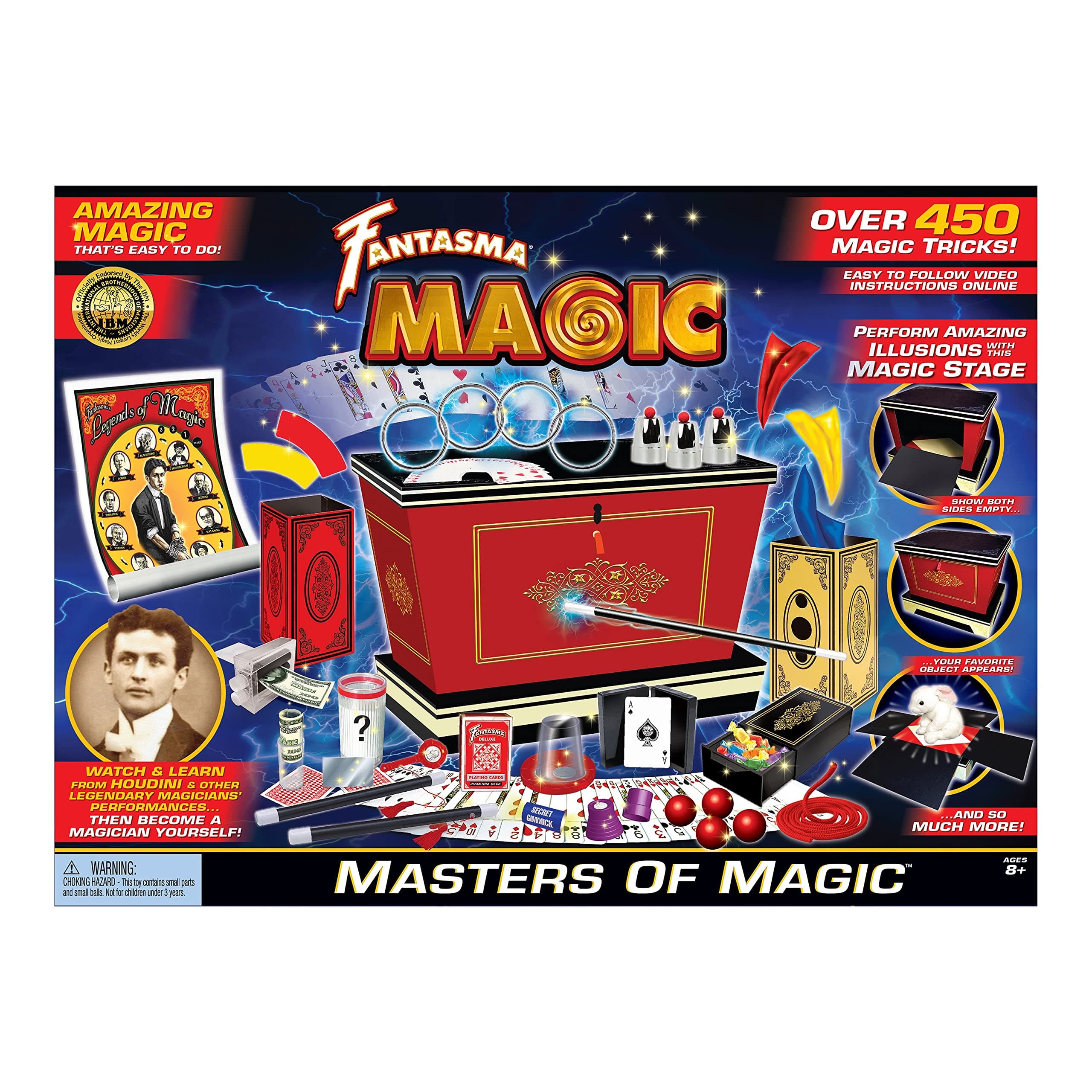 Fantasma Masters of Magic Set - Starter Magic Kit for Kids and Adults - Learn 450+ Magic Tricks - Boys and Girls Ages 8 and Older , Blue