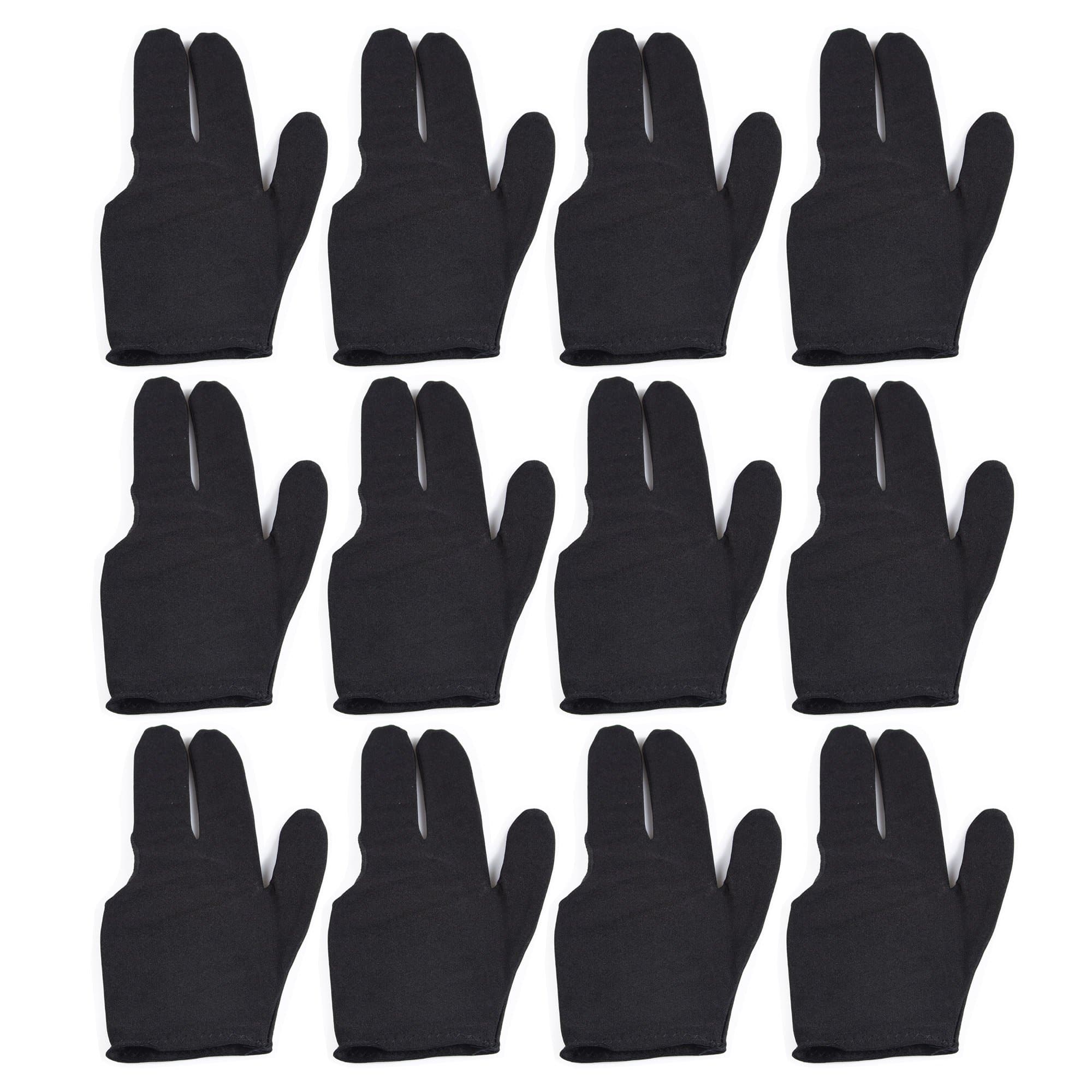 East Eagle Billiards Glove 12 PCS Snooker Shooter Cue Pool Gloves Left Hand Open 3 Finger Spandex Glove
