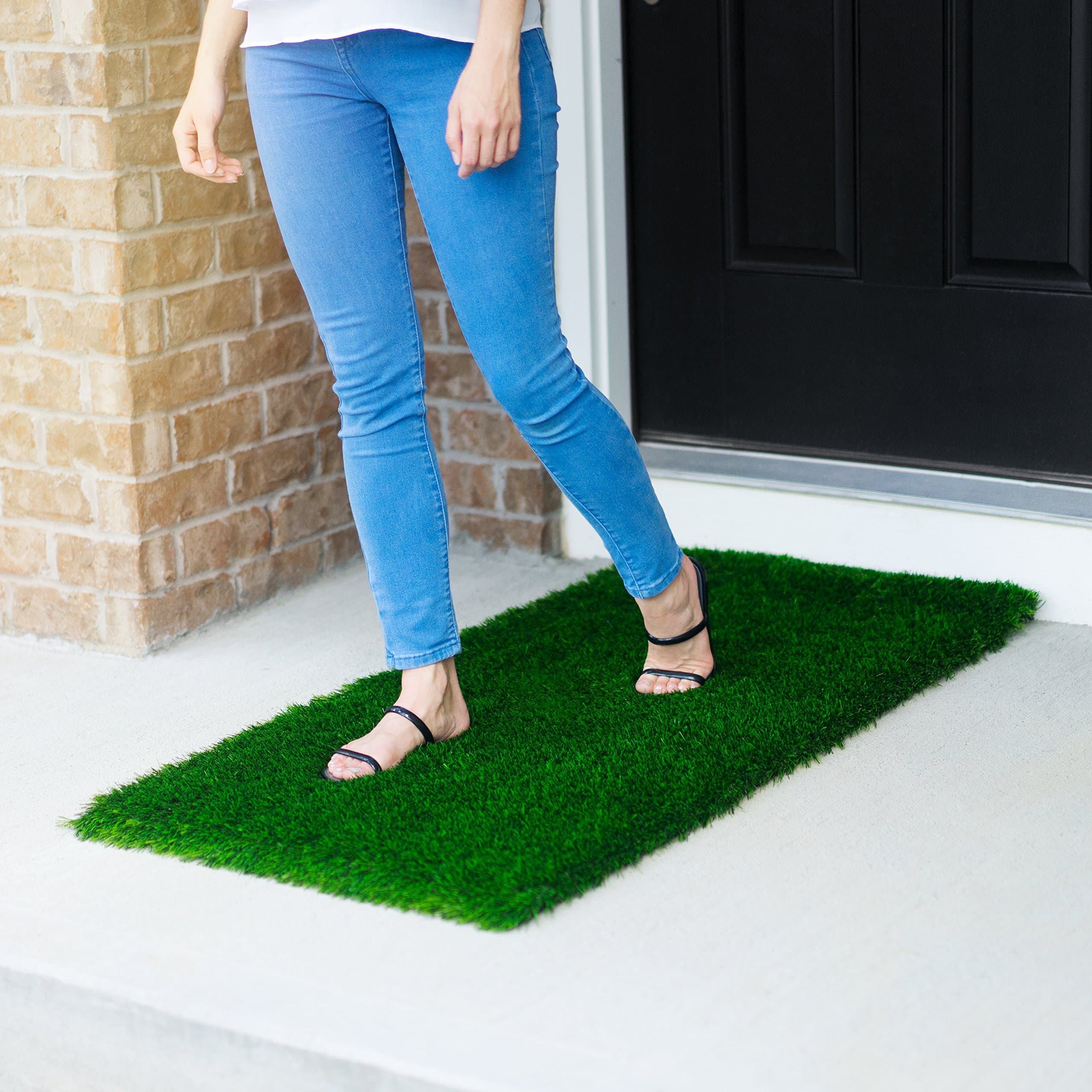 Grass Door Mat - Best For Sliding Doors, Balcony & Porch (61 x 122 cm)