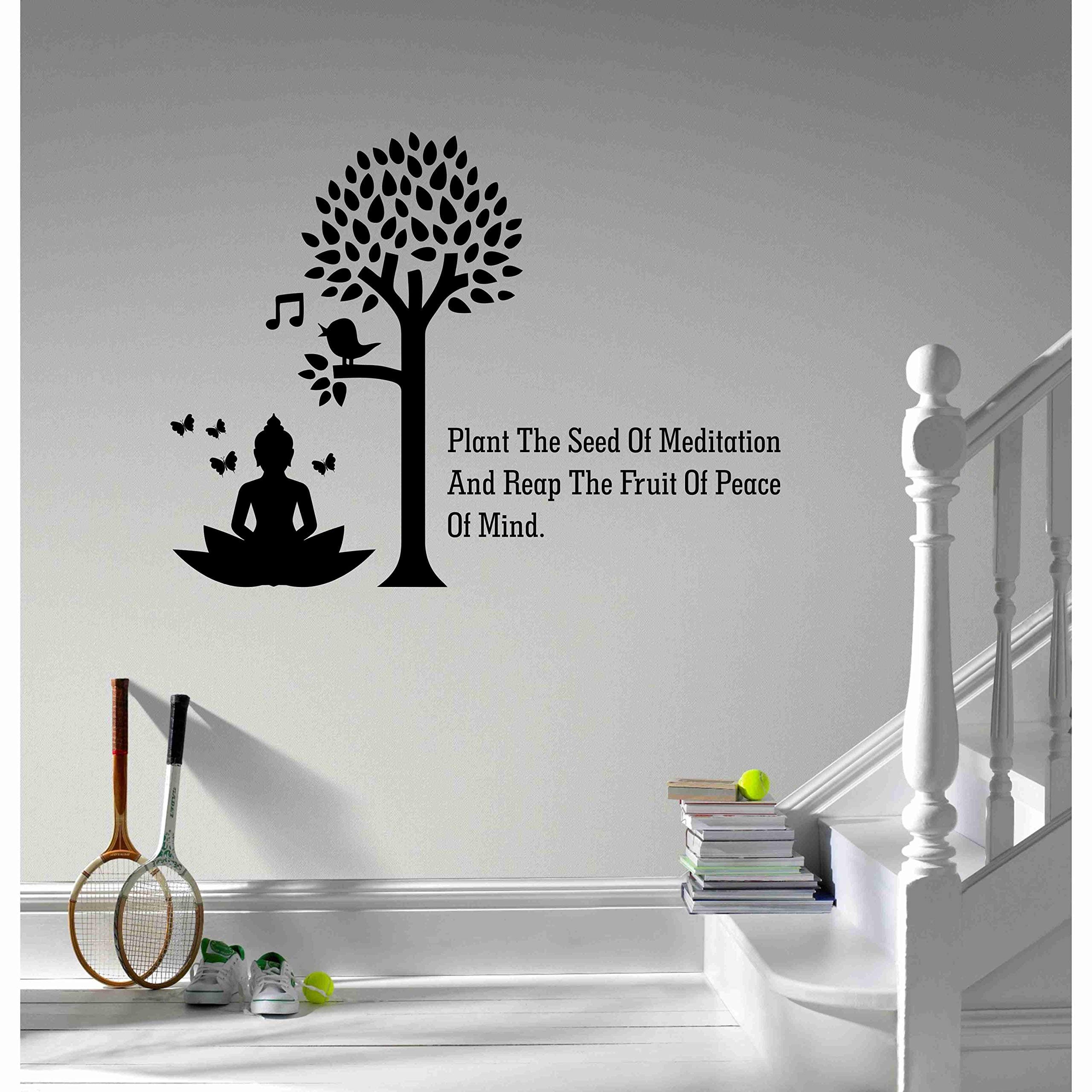 CVANU Plant The Seed of Meditation Wall Sticker for Home