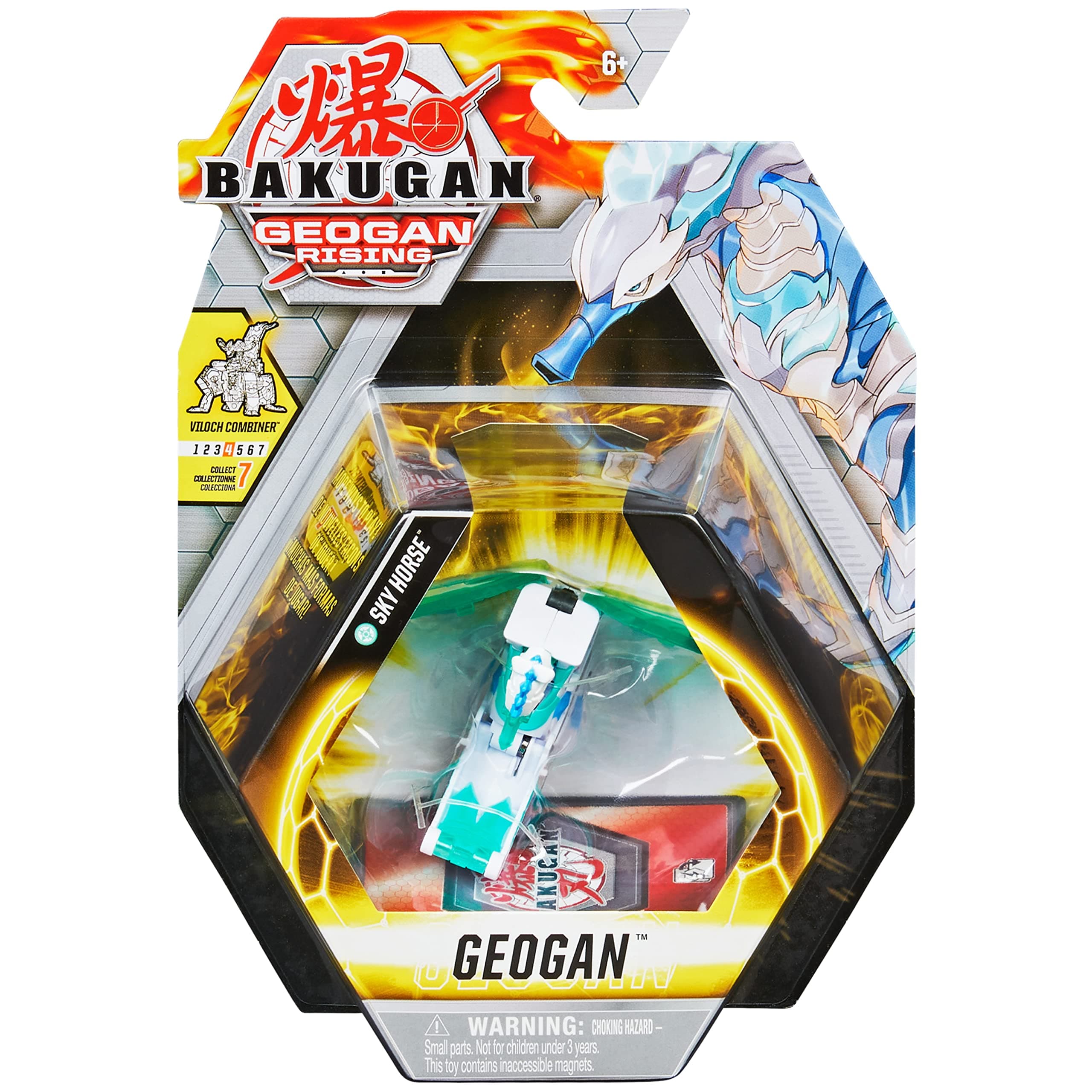 BAKUGAN Kid Geogan, Viperagon, Geogan Rising Collectible Action Figure And Trading Cards, Multicolor